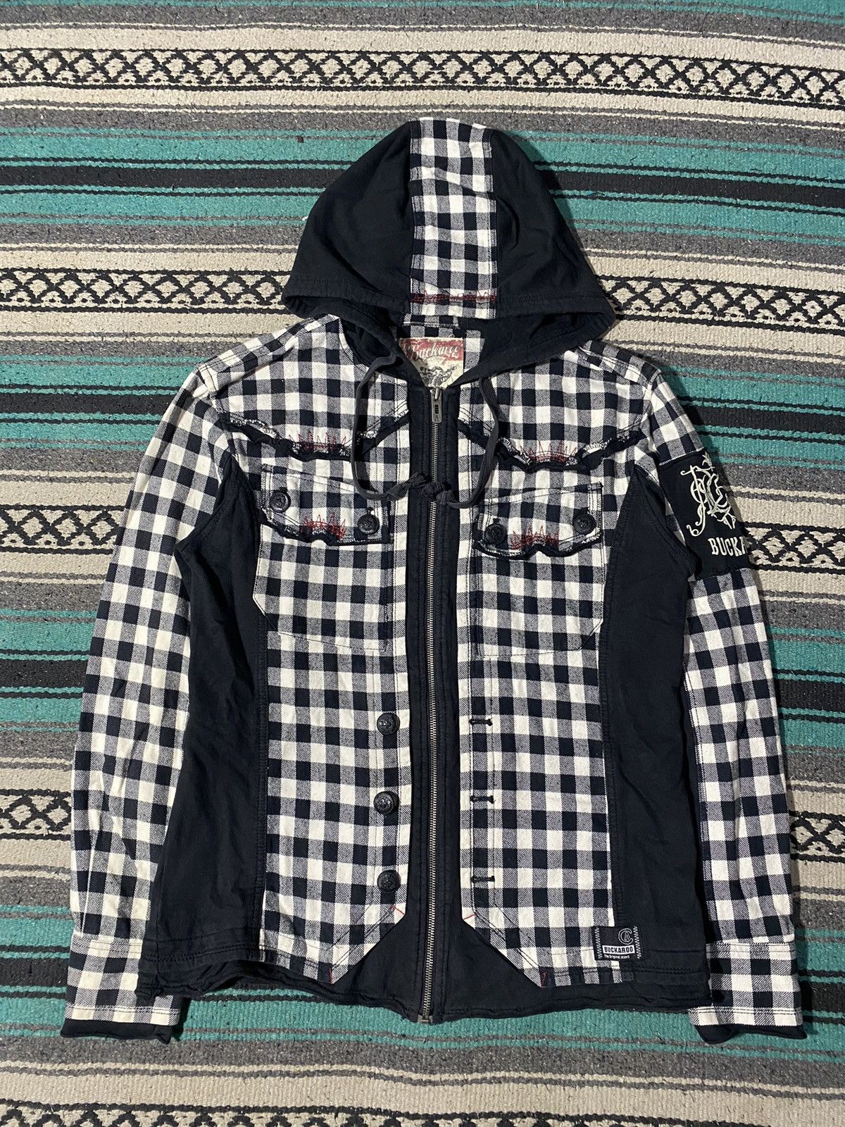 If Six Was Nine 2000s Buckaro - Checkered Jacket Size US XL / EU 56 / 4 - 1 Thumbnail