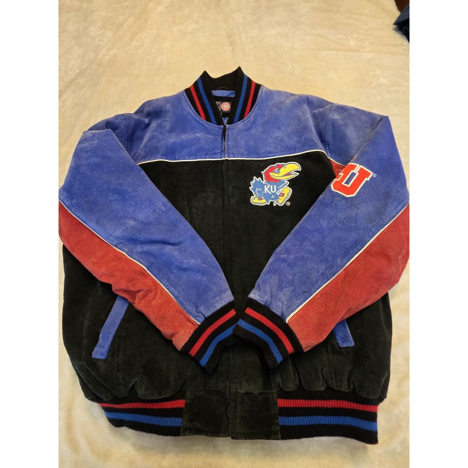G-III Kansas Jayhawks G-III brand Men's Blk Suede Size Xl Varsity Size US XL / EU 56 / 4 - 1 Thumbnail