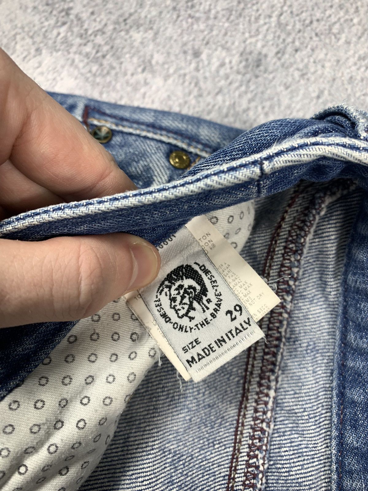Diesel × Vintage Vintage 90s Diesel low rise faded distressed denim jeans Size 29" - 10 Thumbnail