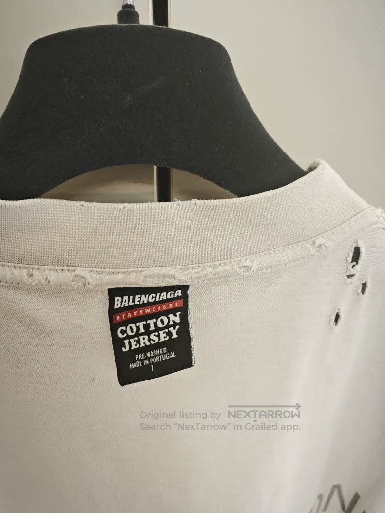Balenciaga Balenciaga Backward White Short Sleeve Size US S / EU 44-46 / 1 - 3 Thumbnail