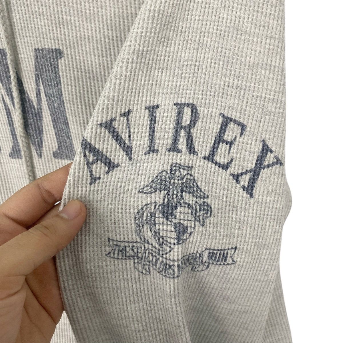 Other Vintage Avirex USMC Hoodie Sweater Big Logo Gray Size M Size US M / EU 48-50 / 2 - 5 Thumbnail