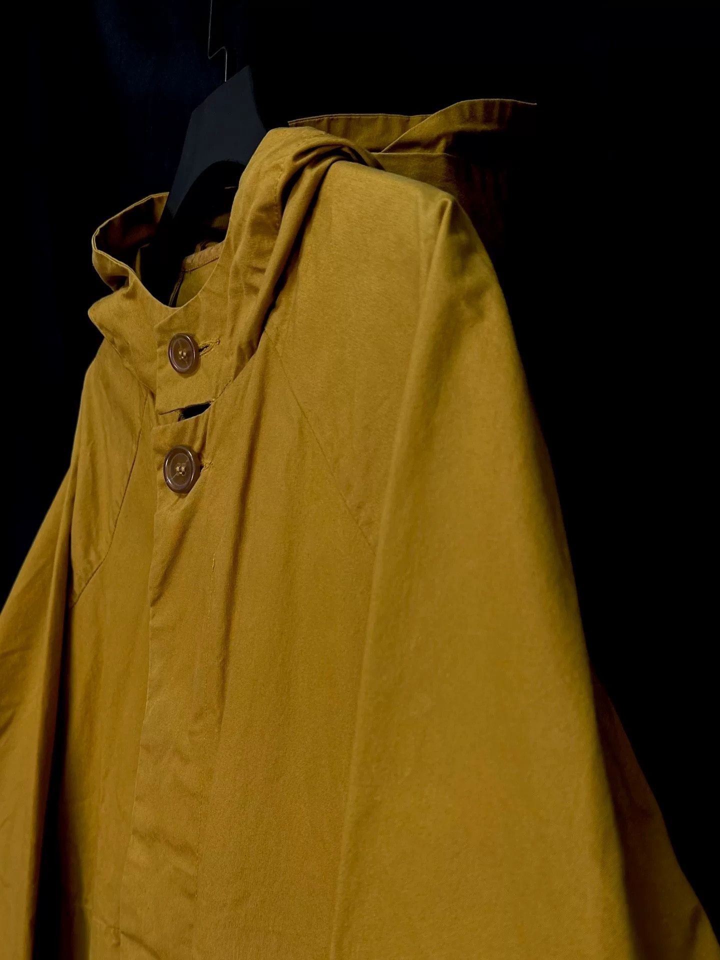 Casey Casey Casey Casey Mustard Yellow Wax Cotton Hooded Coat Size US XL / EU 56 / 4 - 4 Thumbnail