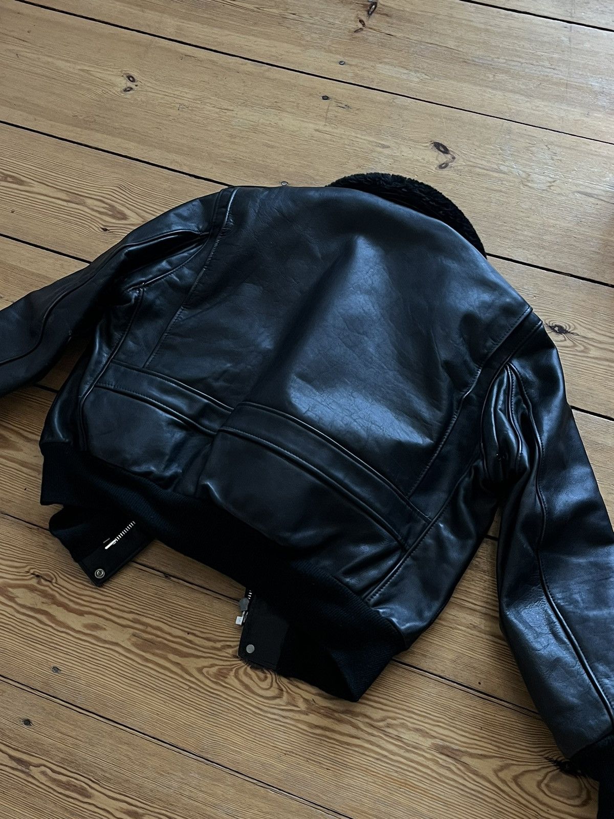 🔥RARE🔥Romeo Gigli Leather Jacket Sherpa Flight Aviator