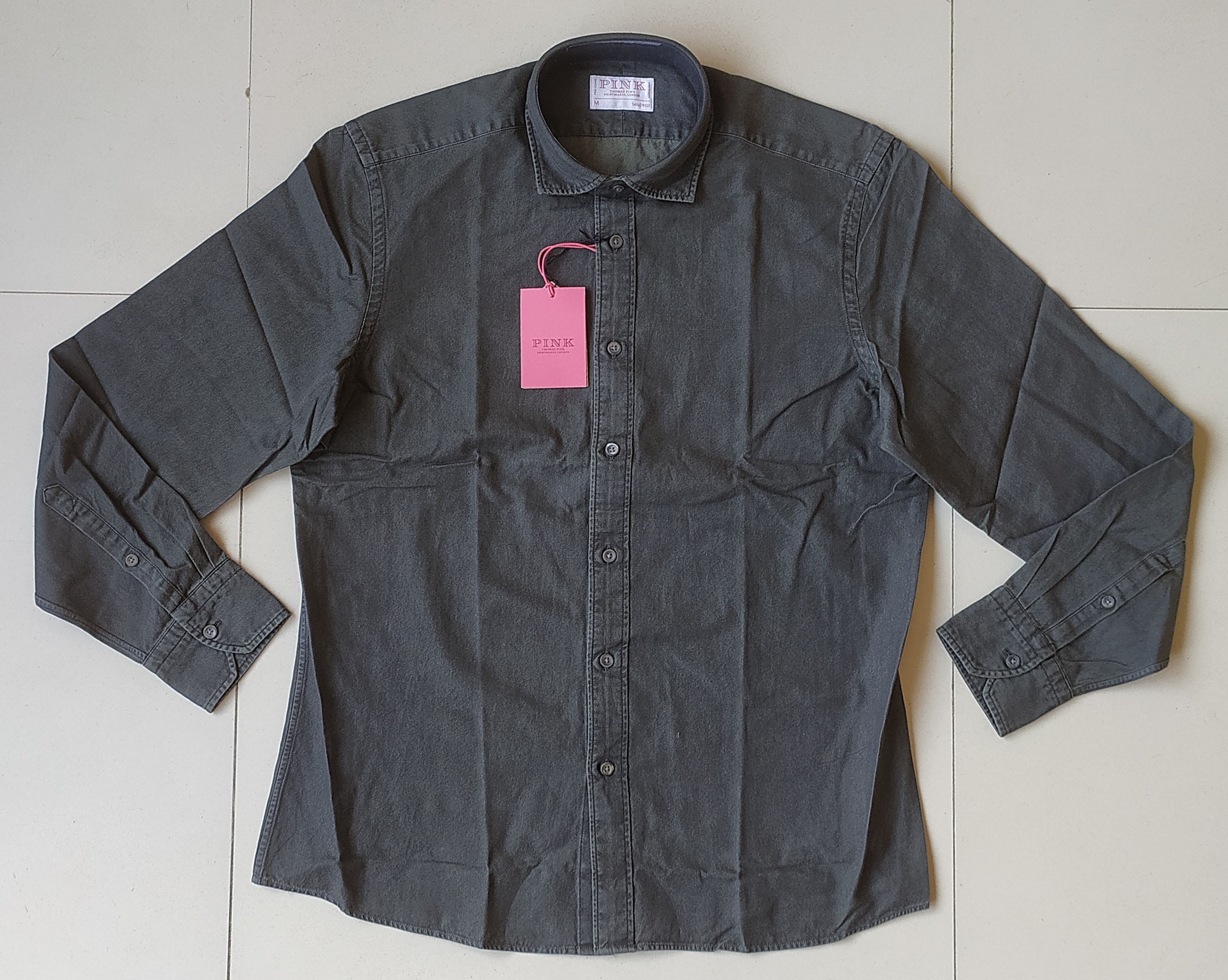 Thomas Pink Thomas Pink Tailored Fit Twill Shirt Free Shipping T/66 Size US M / EU 48-50 / 2 - 2 Thumbnail