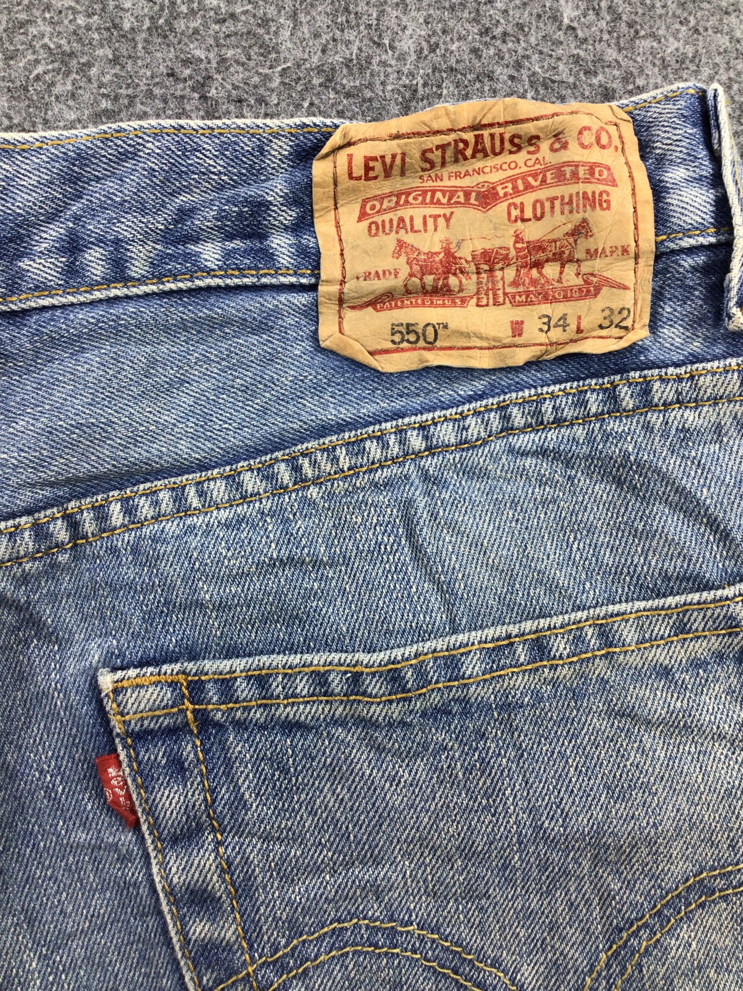 Levi's Vintage Levi's 550 Jeans Dirty Blue Wash Denim KJ239 Size US 34 / EU 50 - 5 Thumbnail