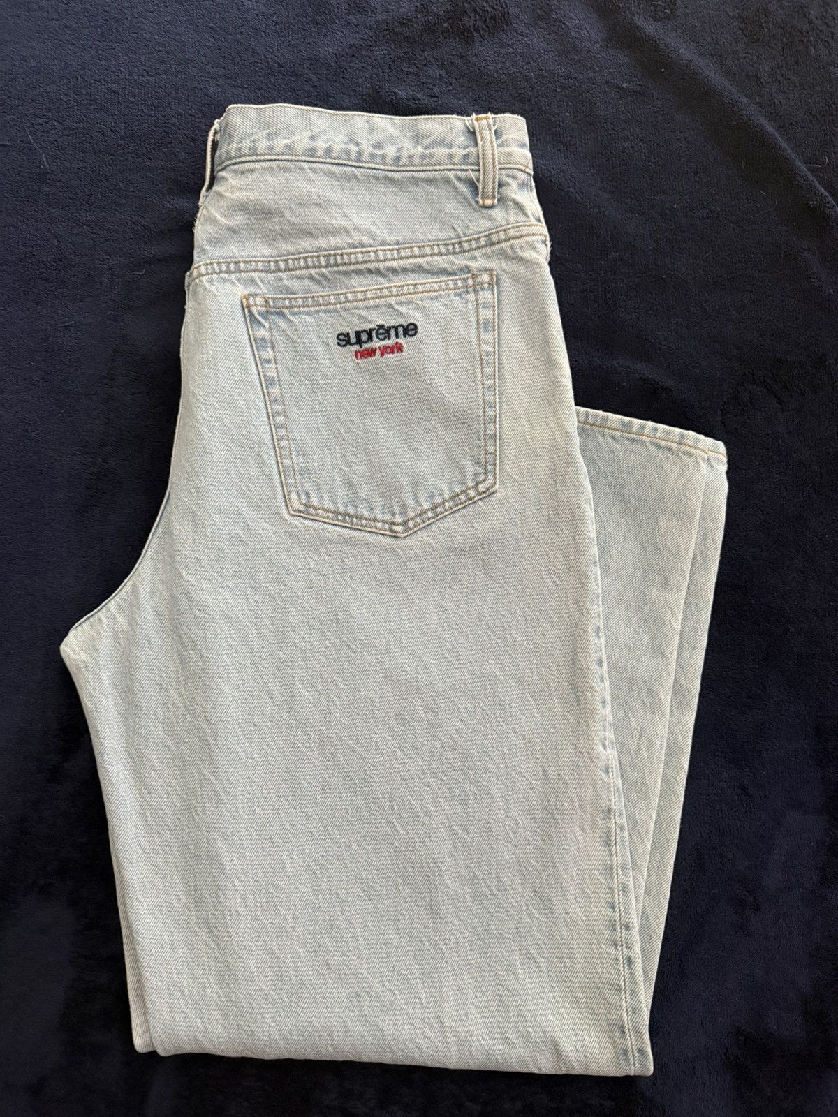 Streetwear × Supreme Supreme Baggy Jeans - Dirty Indigo | Grailed