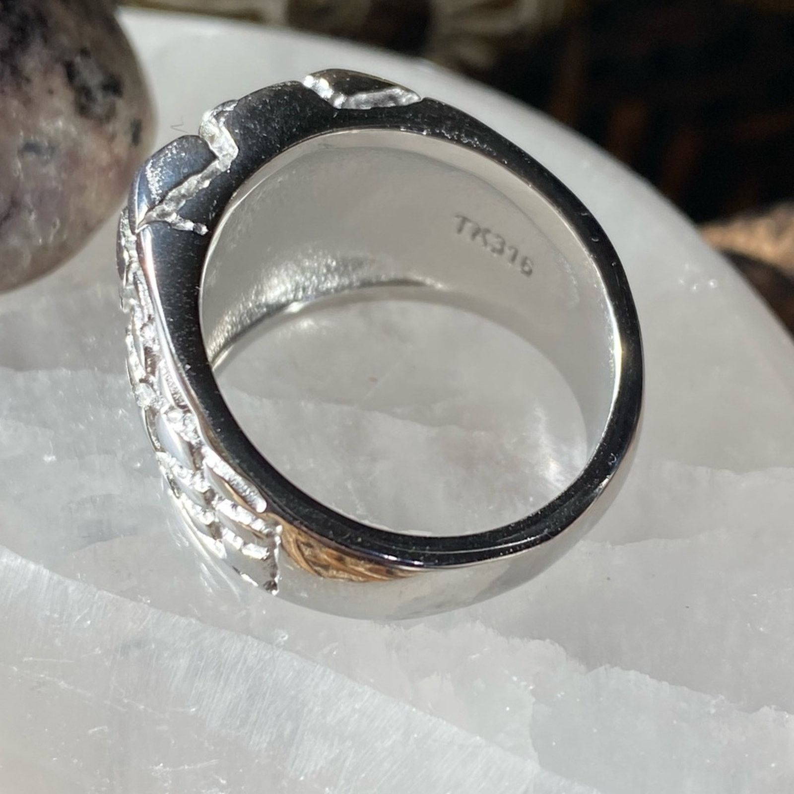 The Unbranded Brand Men's Stainless Steel Masonic Nugget Ring Size ONE SIZE - 5 Thumbnail