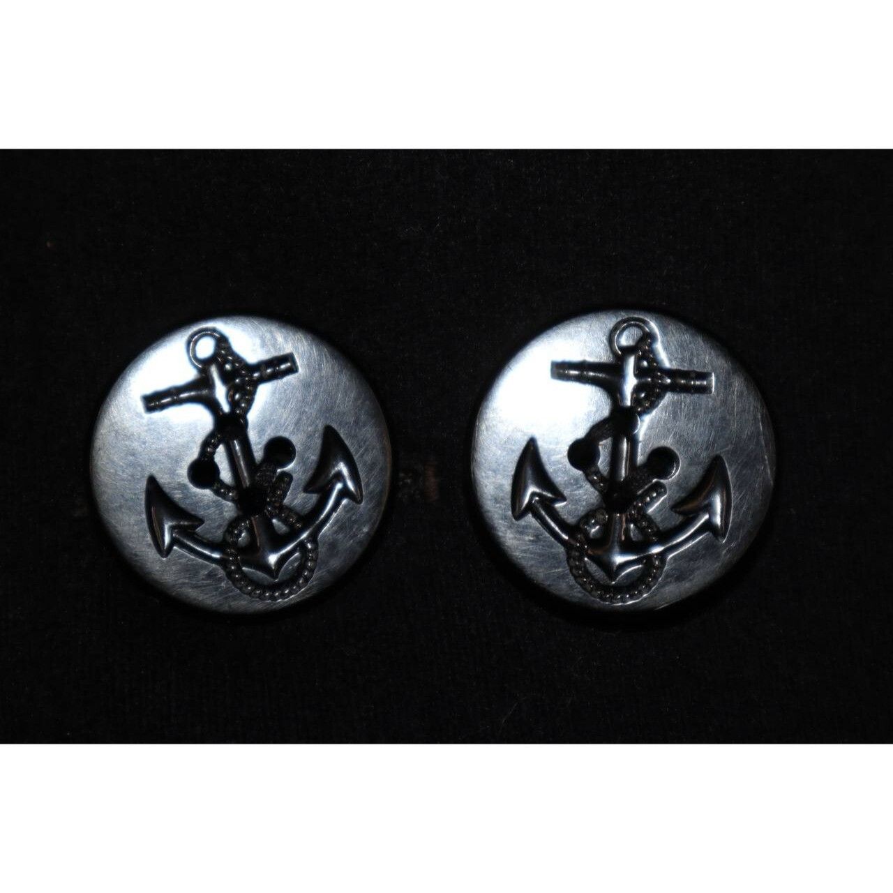 Other Vintage Classic Wool Naval Military Black Anchor Buttons S Size US S / EU 44-46 / 1 - 7 Thumbnail