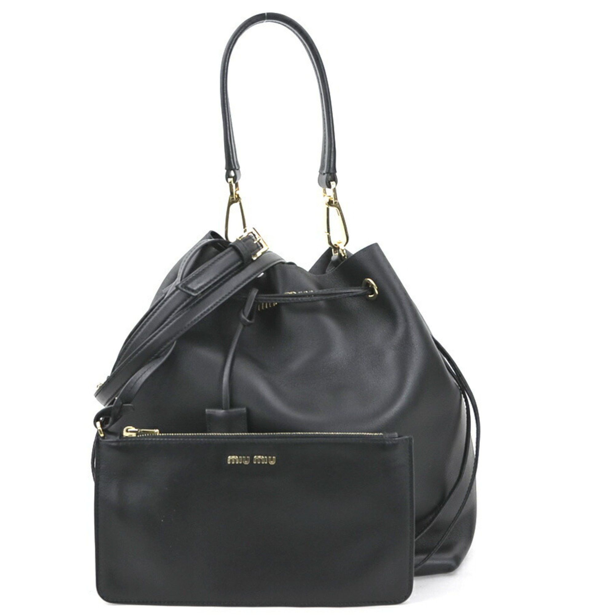 Miu Miu Miu Miu Miu handbag shoulder bag leather black ladies h30931g Size ONE SIZE - 1 Thumbnail