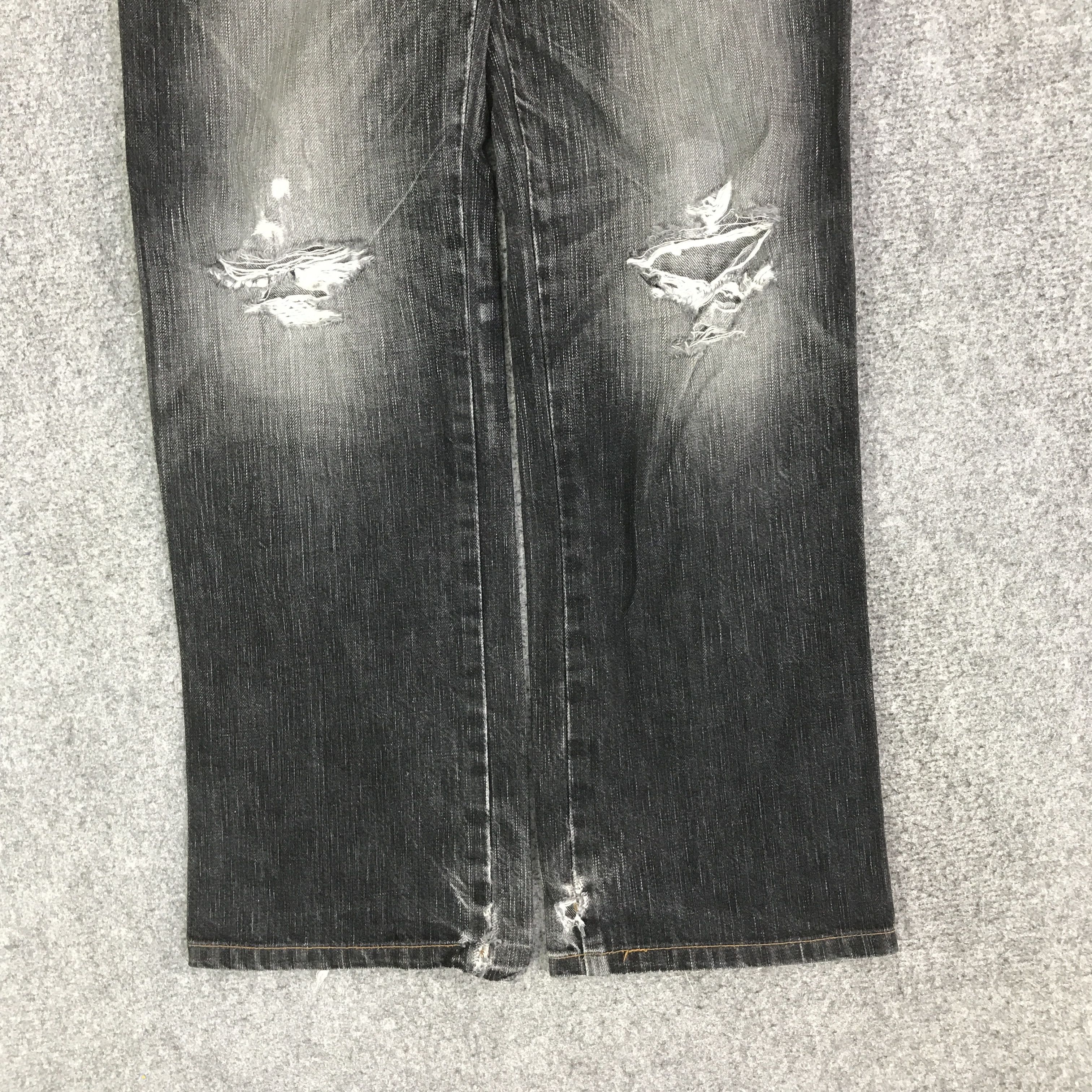 Edwin EDWIN BLACK FADED DENIM DISTRESSED JEANS PANTS K74B19 Size US 28 / EU 44 - 3 Thumbnail