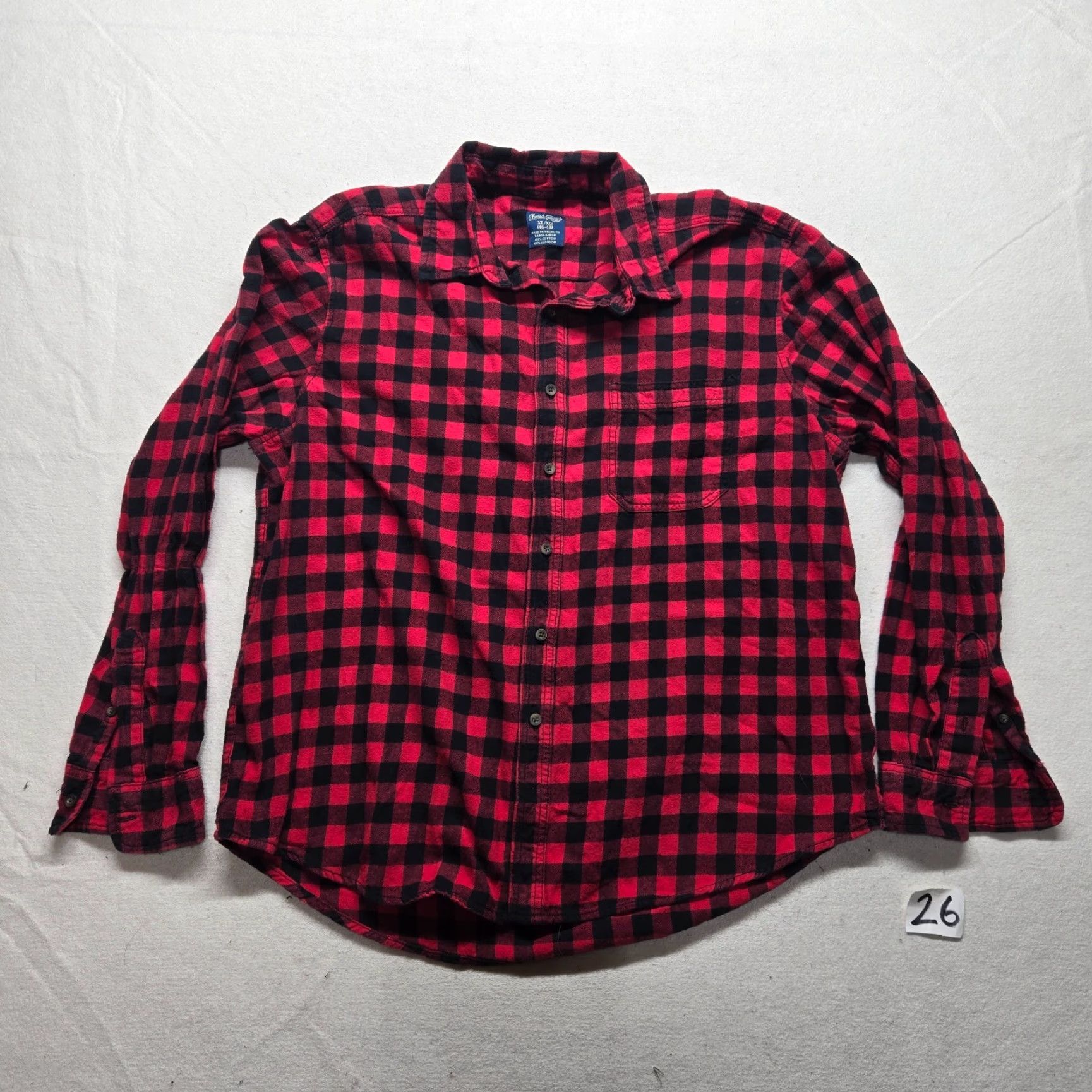 Faded Glory VINTAGE FADED GLORY Shirt Men XL Red Black Buffalo Plaid Flannel Button-Up Collared Pocketed Grunge 90s Mens Size US XL / EU 56 / 4 - 2 Thumbnail
