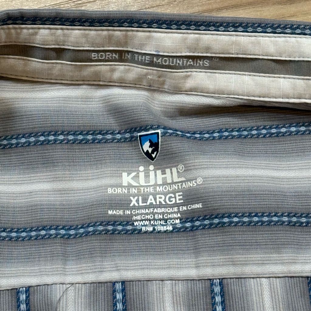 Other KÜHL Men’s XL Short Sleeve Striped Button Up Shirt Size US XL / EU 56 / 4 - 7 Thumbnail