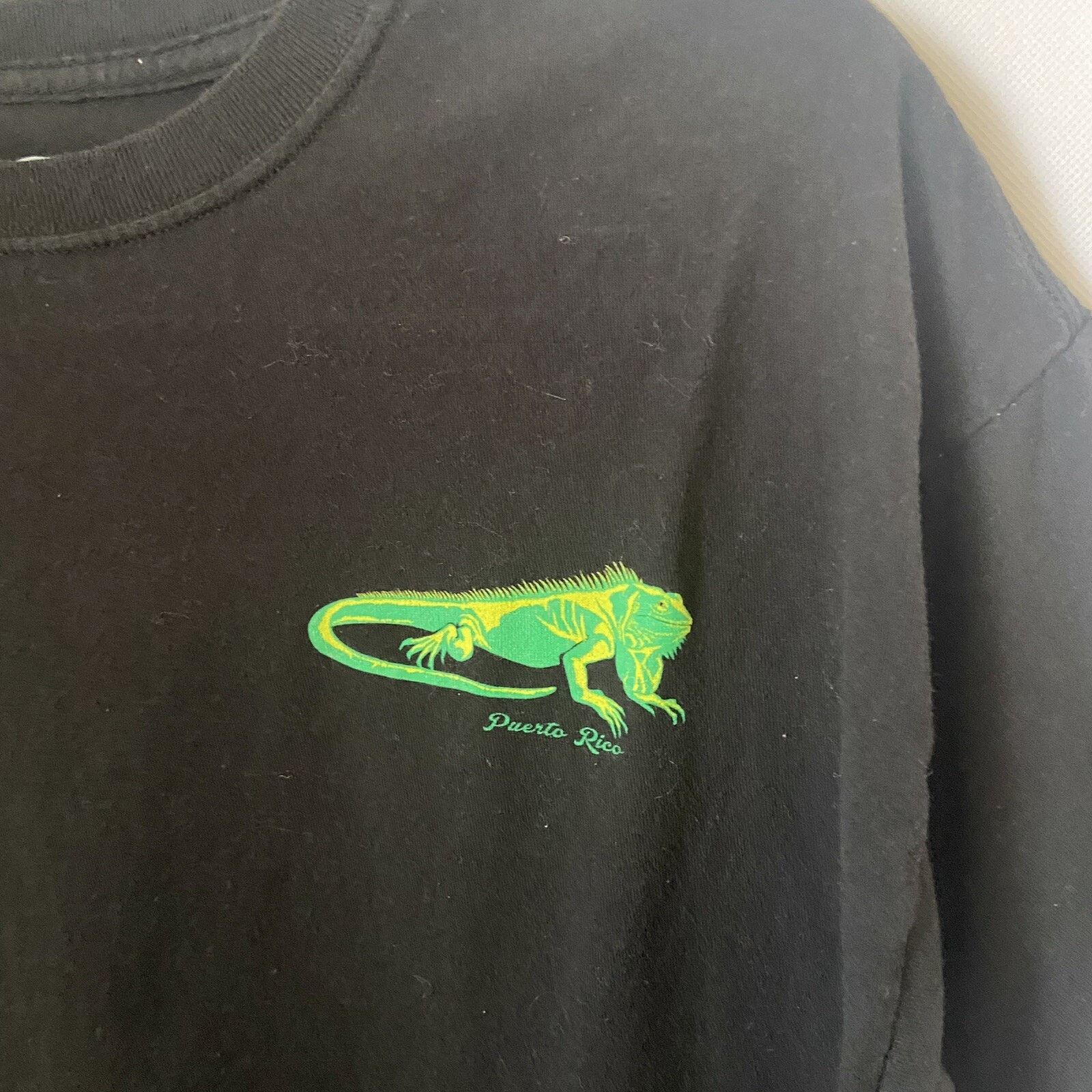 Other Puerto Rico T-Shirt Black Souvenir Iguana Lizard Reptile Size US L / EU 52-54 / 3 - 4 Thumbnail