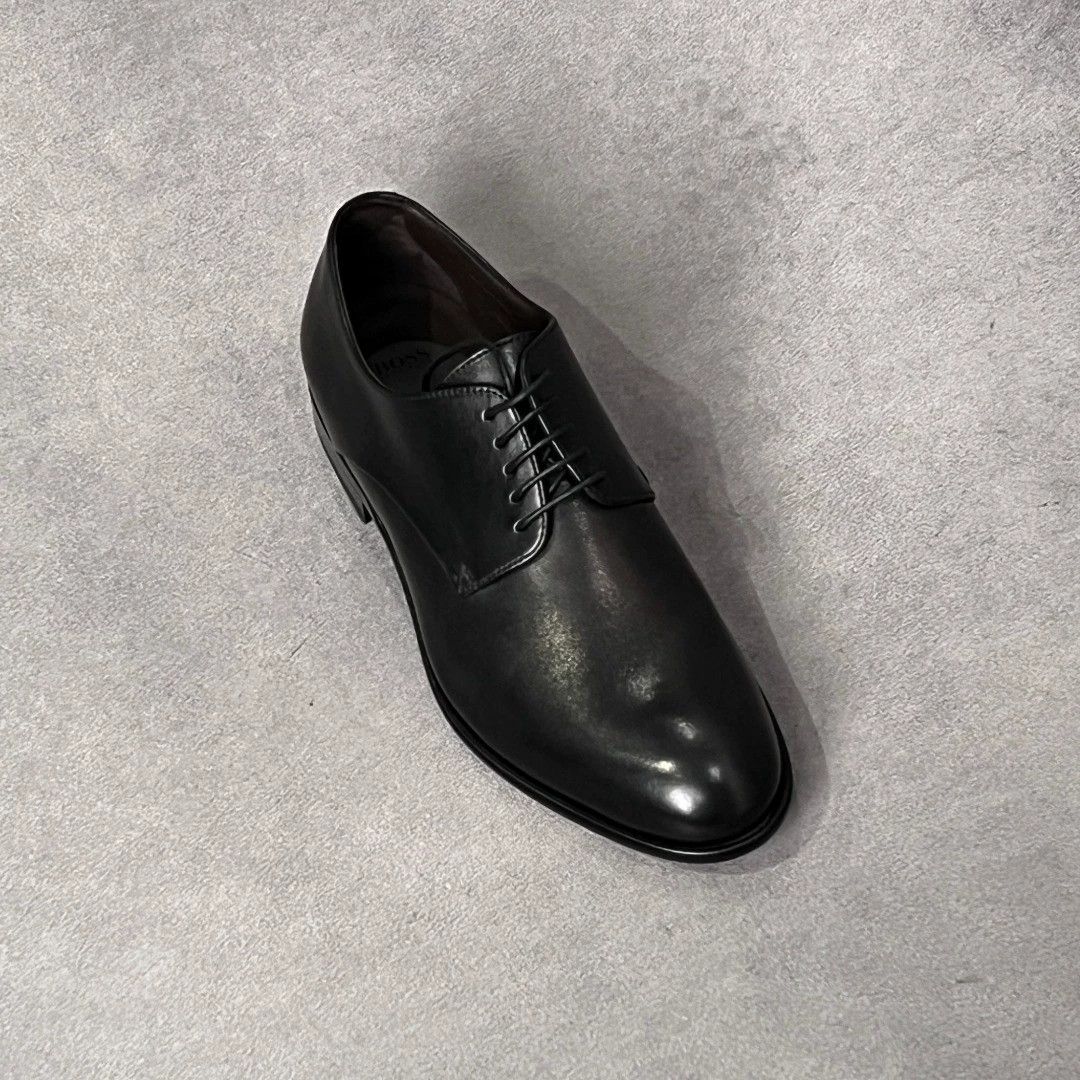 Hugo Boss HUGO BOSS Black Leather Lace-Up Men's Dress Shoes Size US 7 / EU 40 - 7 Thumbnail