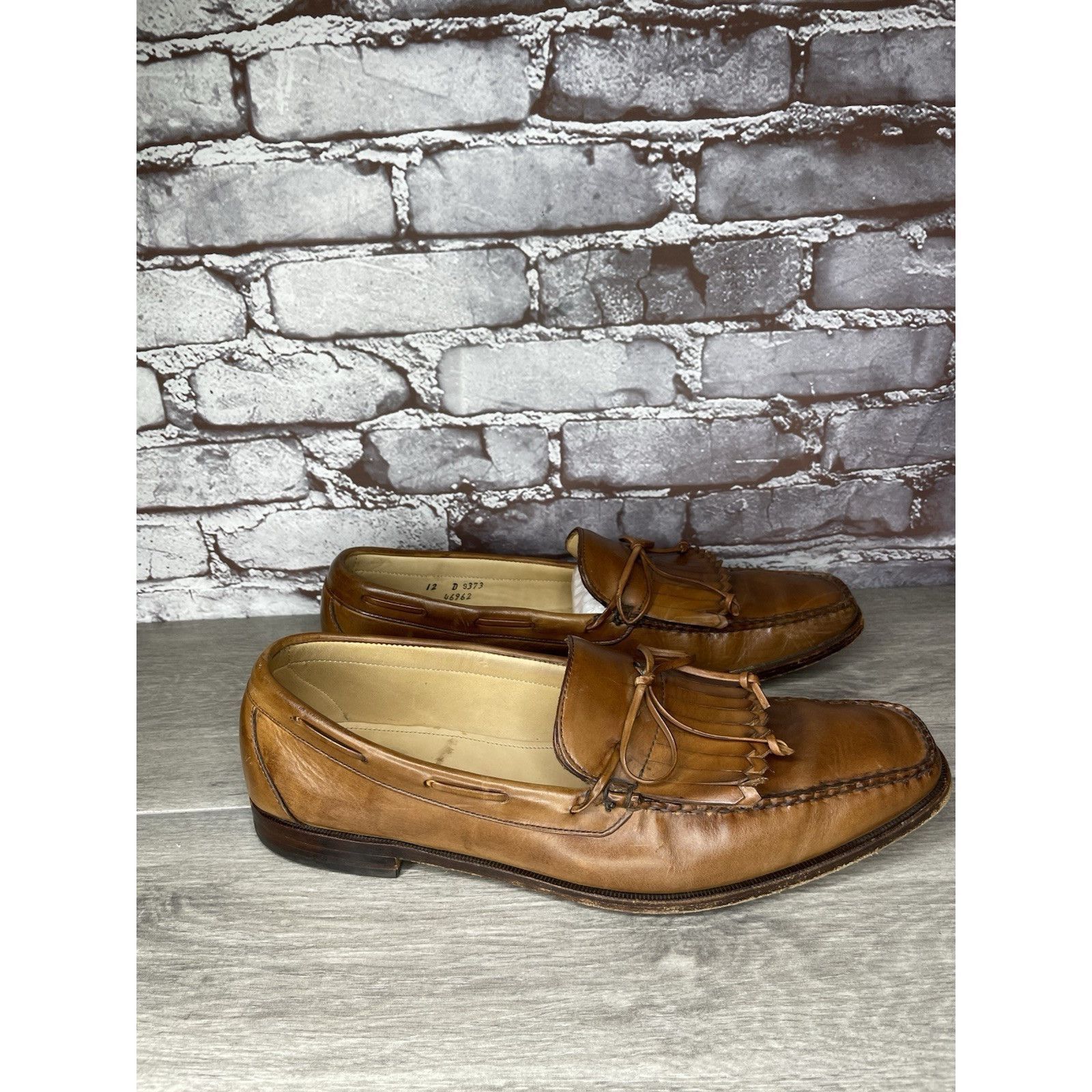Allen Edmonds Allen Edmonds Alton USA Brown Leather Kiltie Square Toe Loaf Size US 12 / EU 45 - 18 Thumbnail