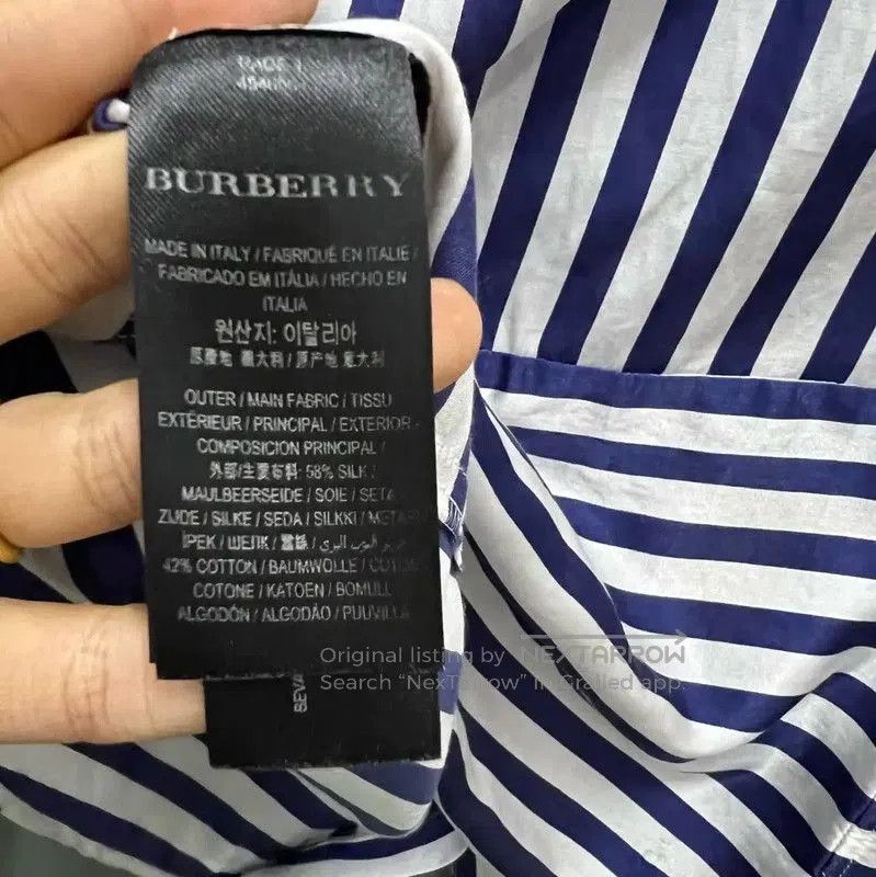 Burberry Burberry Striped Long Sleeve Shirt for Women. Size XXS / US 00 / IT 34 - 6 Thumbnail