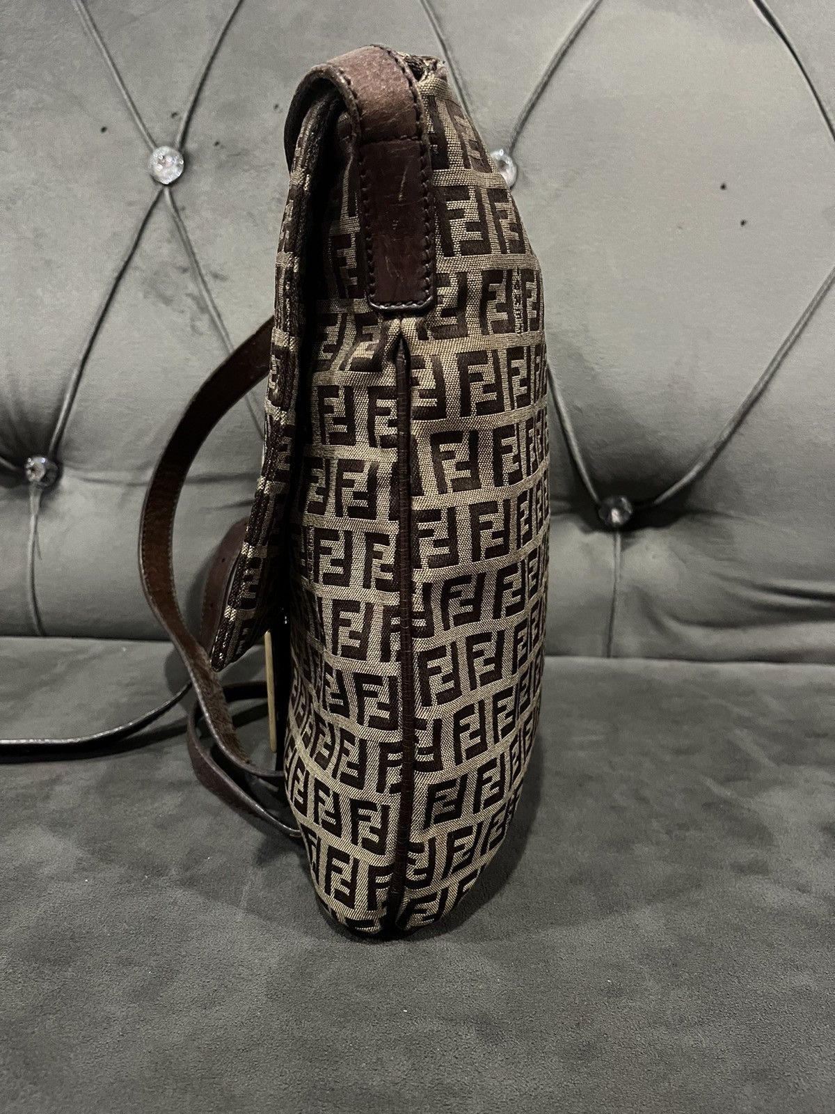 Fendi Authentic FENDI Logo Zucca Shoulder Bag Canvas Size ONE SIZE - 6 Thumbnail
