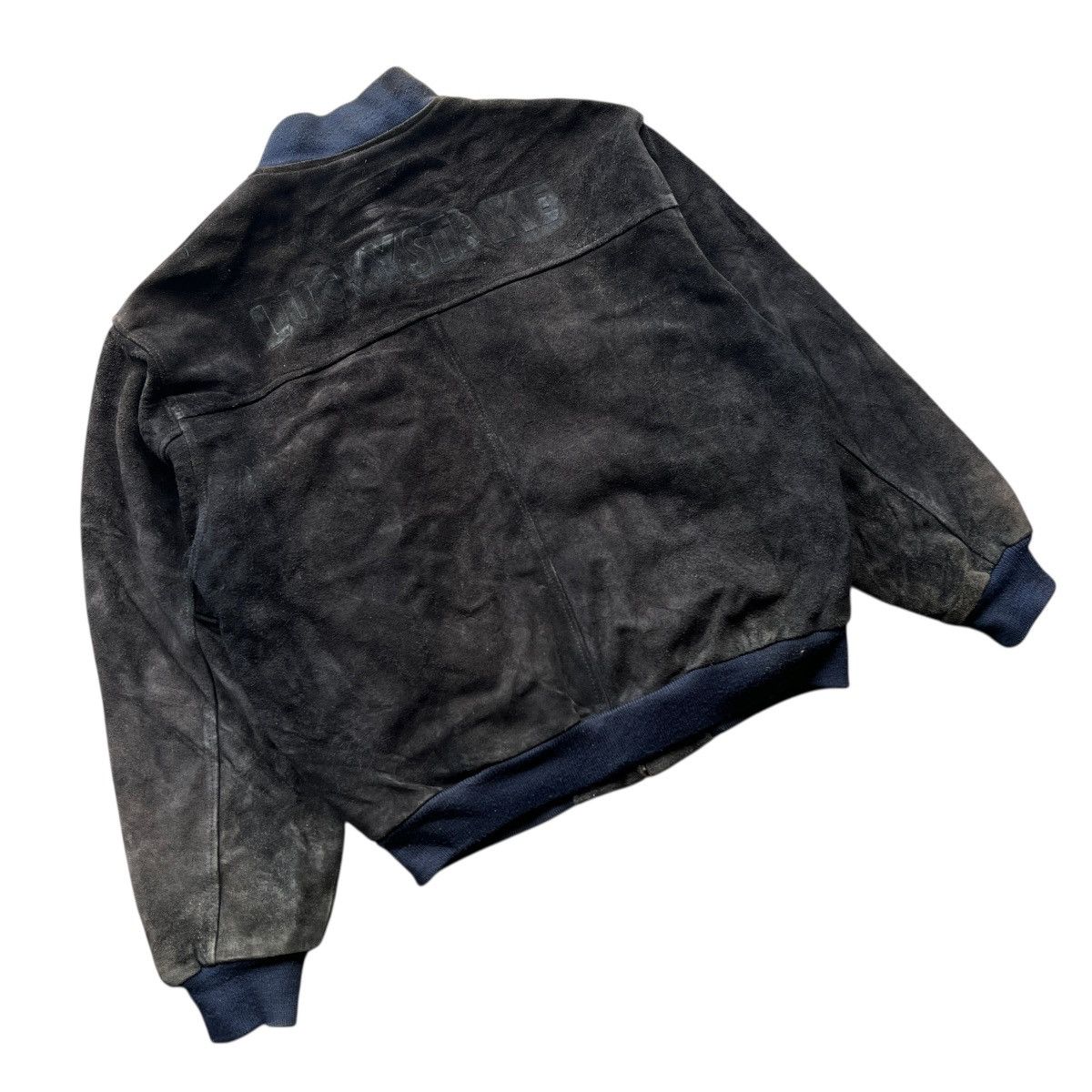Sports Specialties 🔥 VINTAGE LUCKY STRIKE SUEDE COWHIDE BOMBER JACKET SIZE L Size US L / EU 52-54 / 3 - 3 Thumbnail