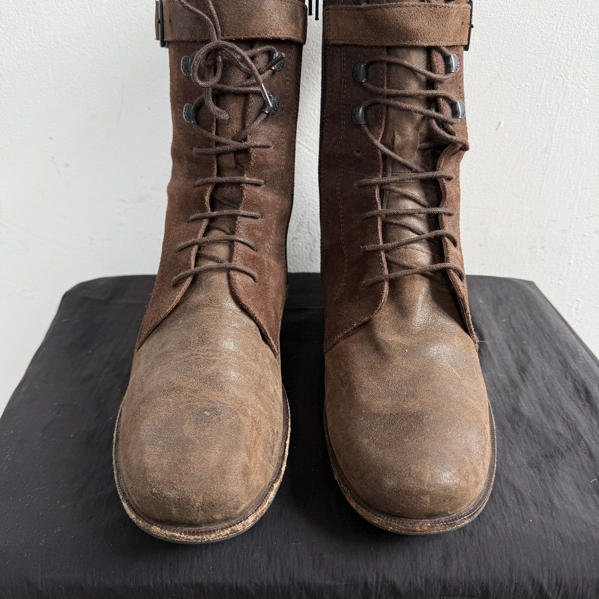 Seditionaries 00's Wolky Brown Leather Lace Up Boots With Buckles Size US 11 / IT 41 - 5 Thumbnail