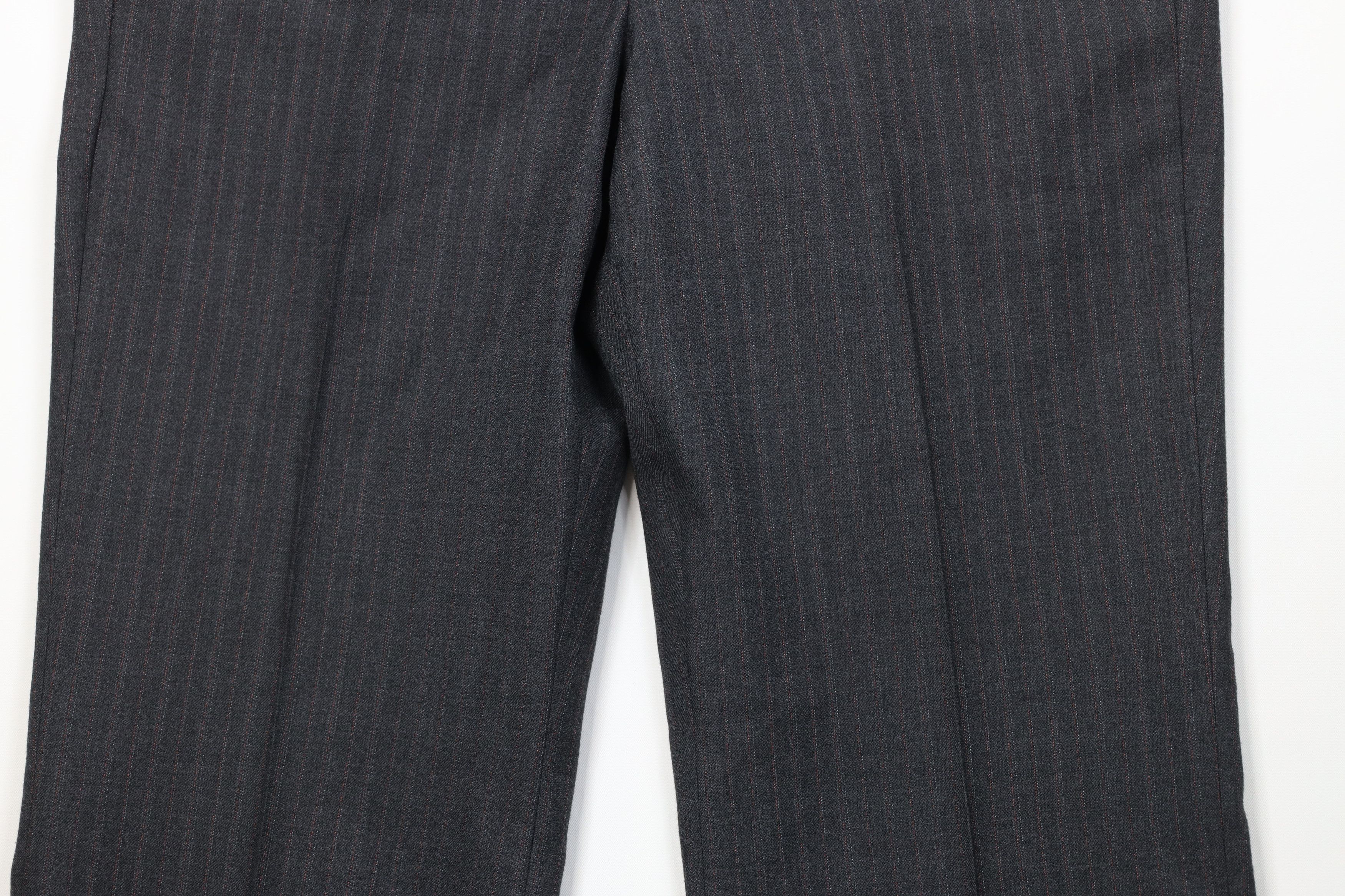 Vintage Vintage 70s Streetwear Knit Pinstriped Wide Leg Chino Pants Size US 36 / EU 52 - 3 Thumbnail