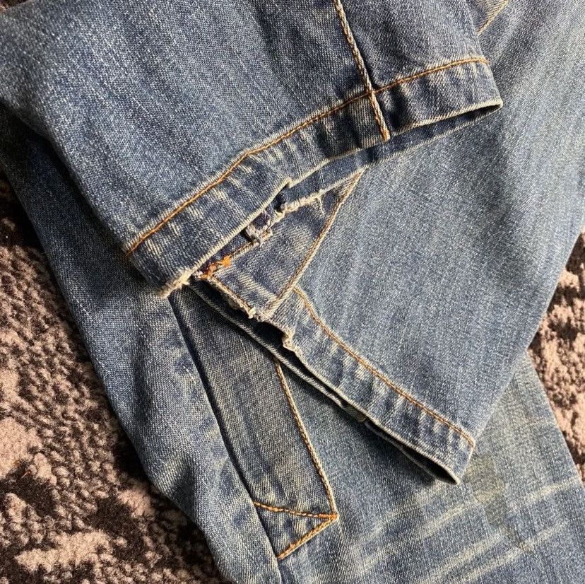Maison MIHARA YASUHIRO 1990s Mihara Yasuhiro Zip Leather Patched Flared Denim Size US 32 / EU 48 - 7 Thumbnail