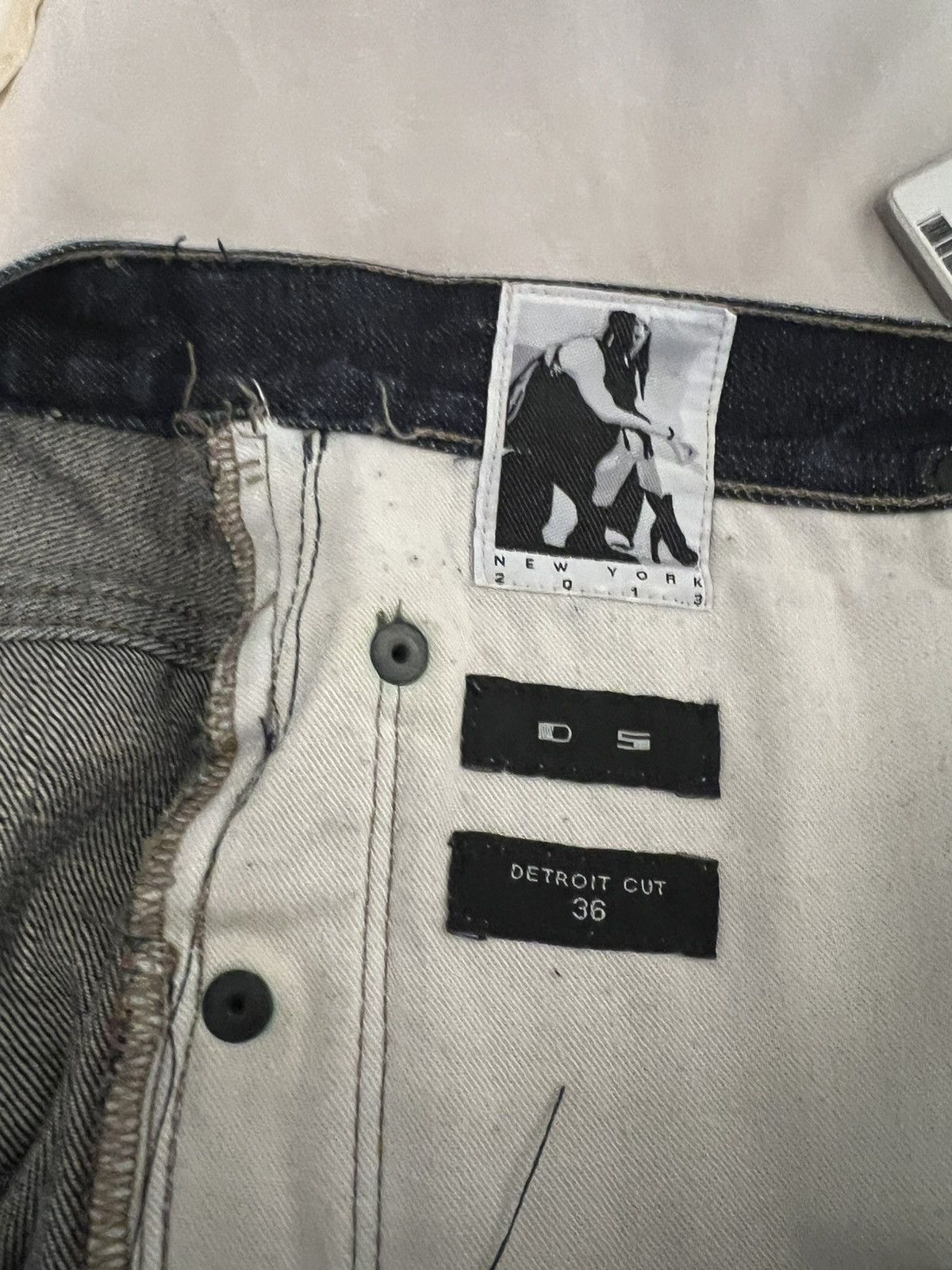 Rick Owens Drkshdw Raw Selvedge Denim Detroit Cut Jeans Size US 36 / EU 52 - 9 Thumbnail