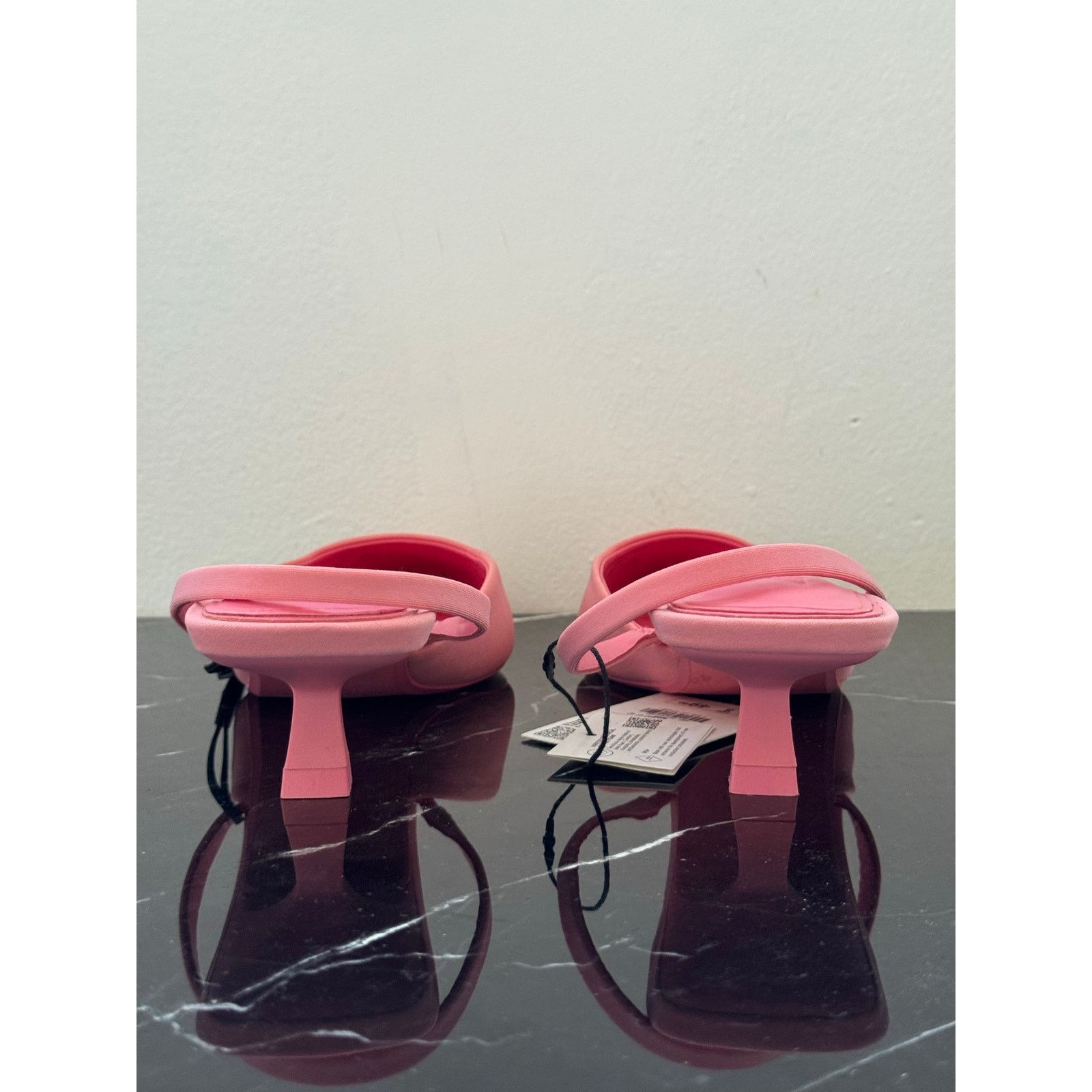 Zara Zara Blush Pink Pointed Toe Slingback Kitten Heels Size US 9 / IT 39 - 6 Thumbnail