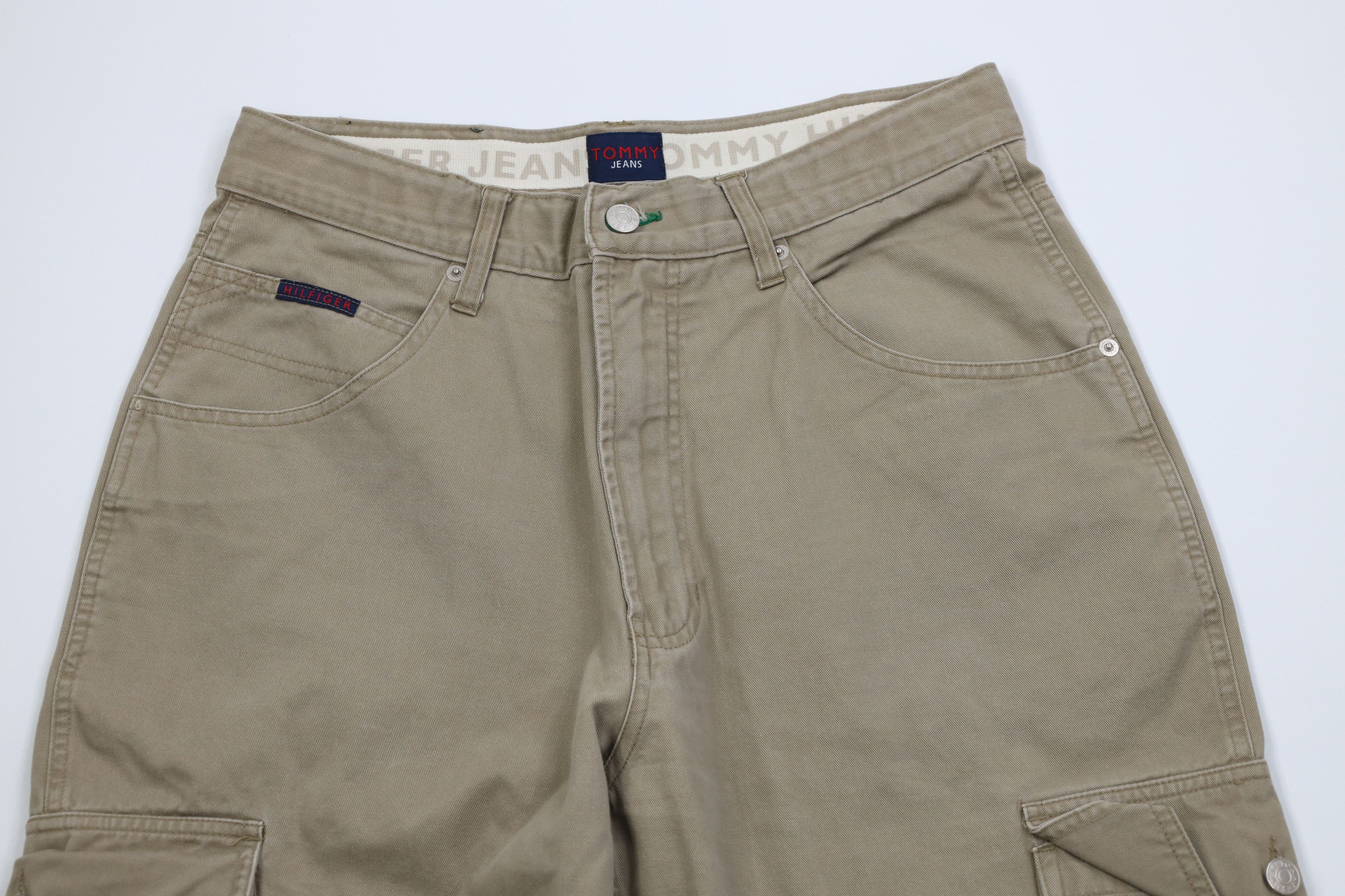 Tommy Hilfiger Vintage 90s Tommy Hilfiger Baggy Wide Leg Cargo Pants Khaki Size US 32 / EU 48 - 2 Thumbnail