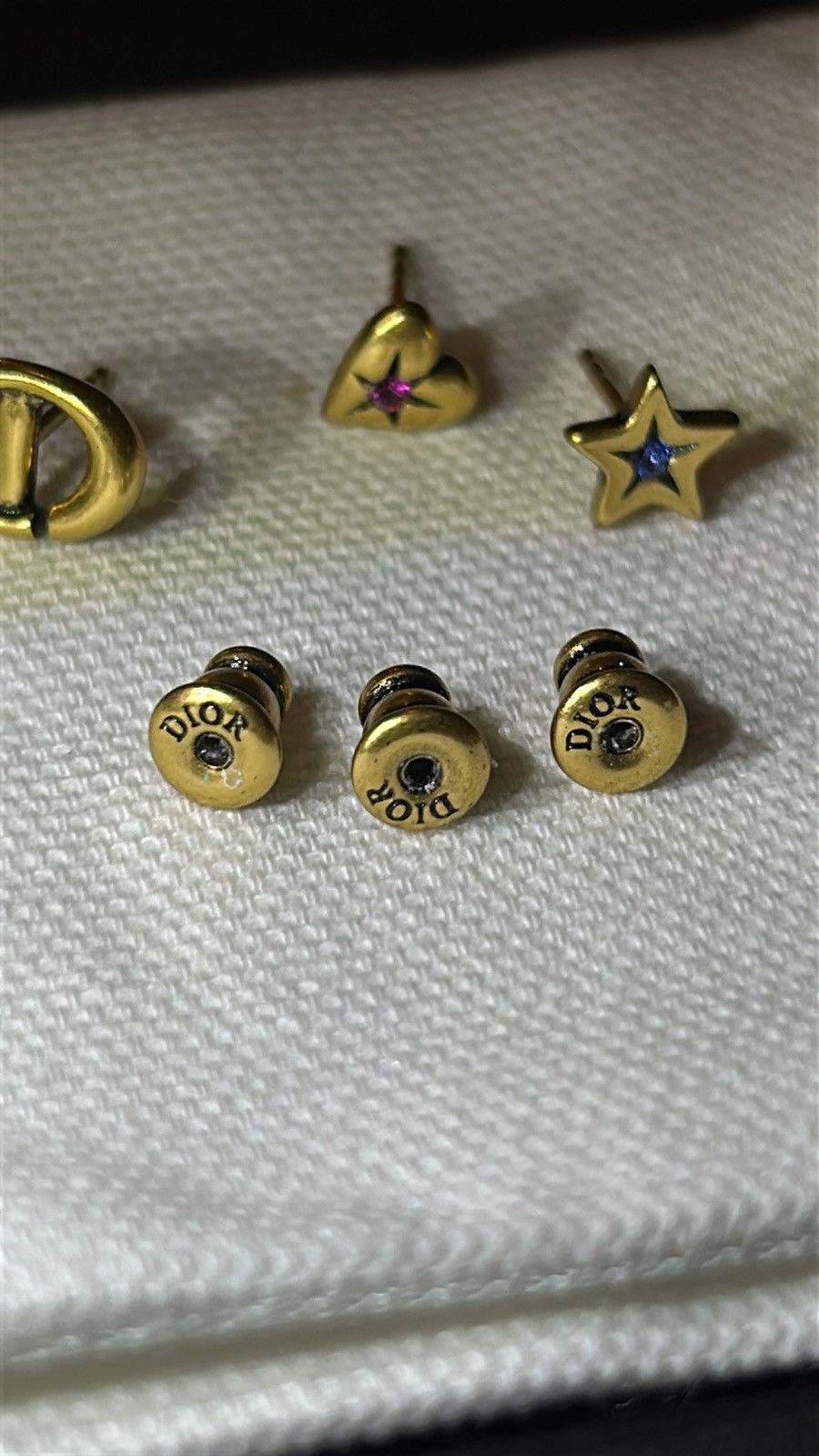 Dior DIOR LUCKY CHARMS SET OF STUD EARRINGS w pink blue crystal Size ONE SIZE - 8 Thumbnail