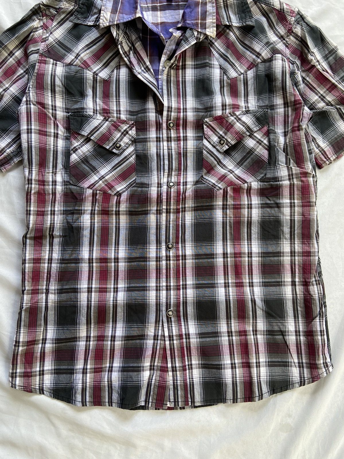 Japanese Brand OMKOE DOUBLE LAYER BUTTON UP SHIRT Size US L / EU 52-54 / 3 - 9 Thumbnail