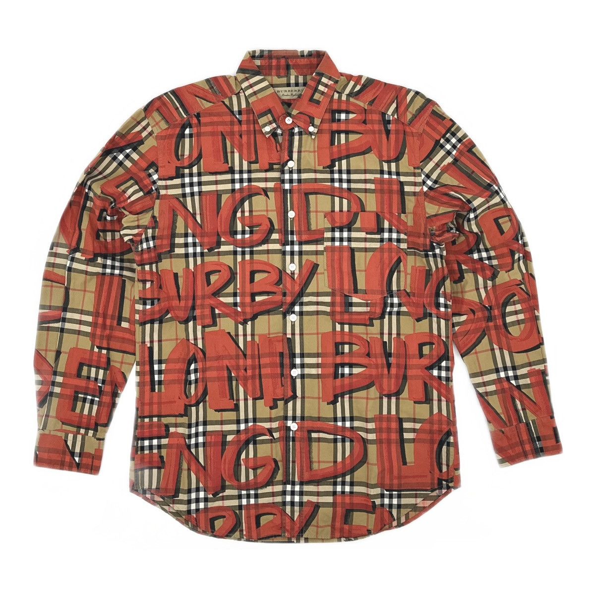 Burberry Burberry Graffiti Check Shirt with Tags-yf | Grailed