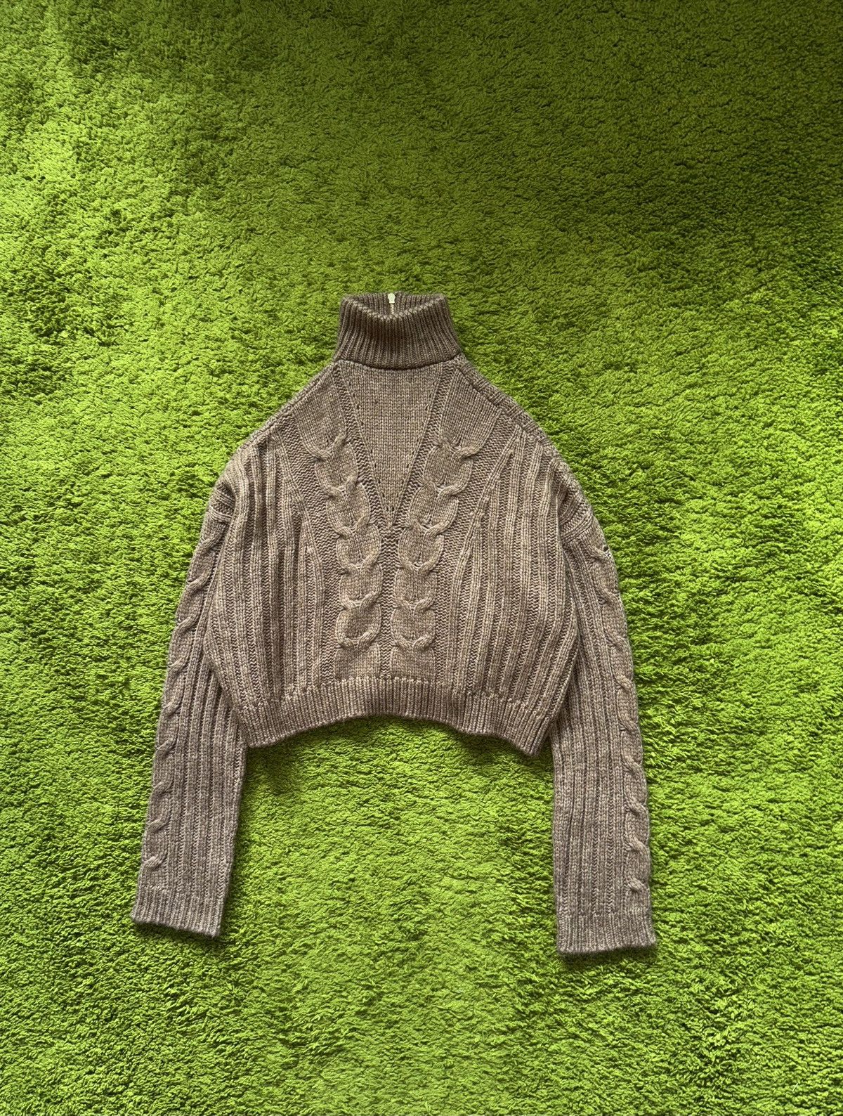 Nanushka Nanushka alpaca wool blend cable knit ribbed sweater Size L / US 10 / IT 46 - 3 Thumbnail
