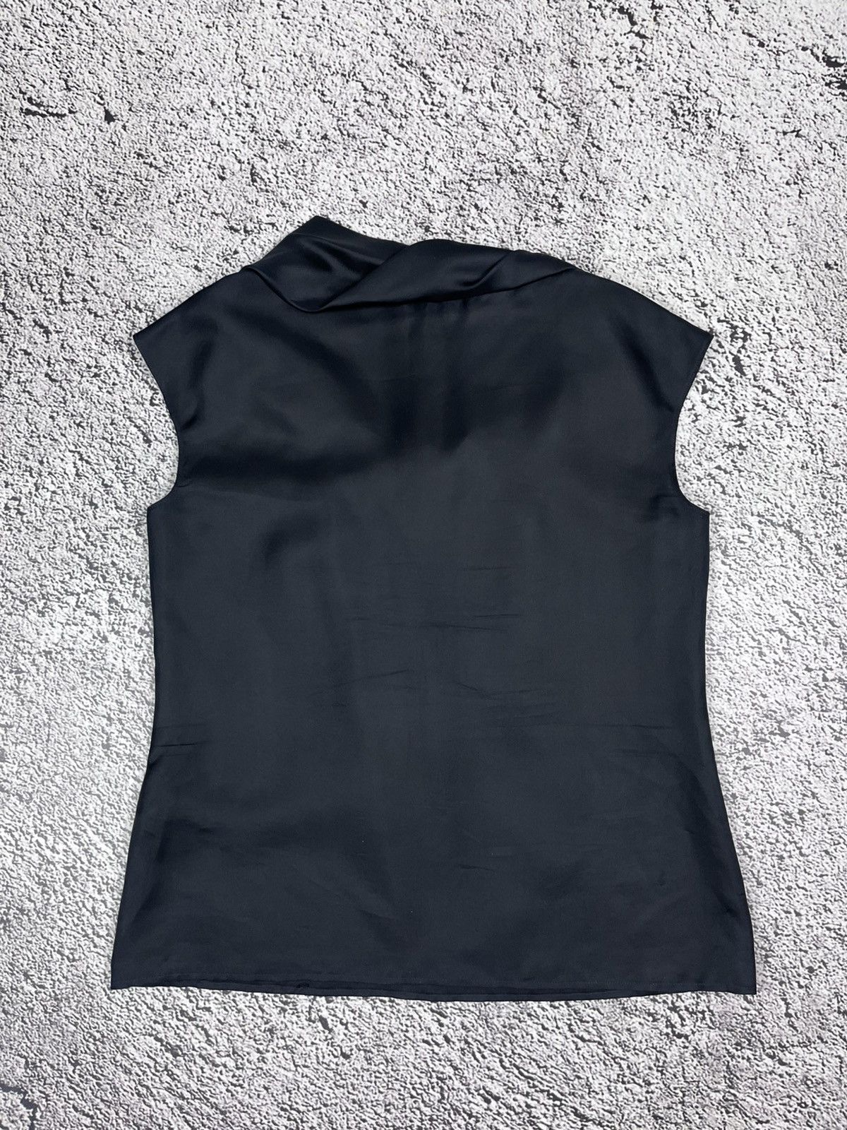 Escada Vintage Escada Silk Sleeveless Draped Collar Top Size S / US 4 / IT 40 - 3 Thumbnail