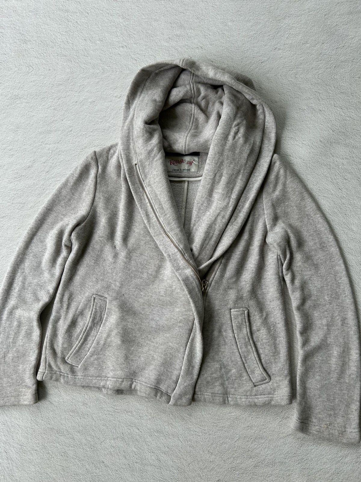 14th Addiction Rouge Vif Asymmetrical Zipper Hoodie Size US M / EU 48-50 / 2 - 2 Thumbnail
