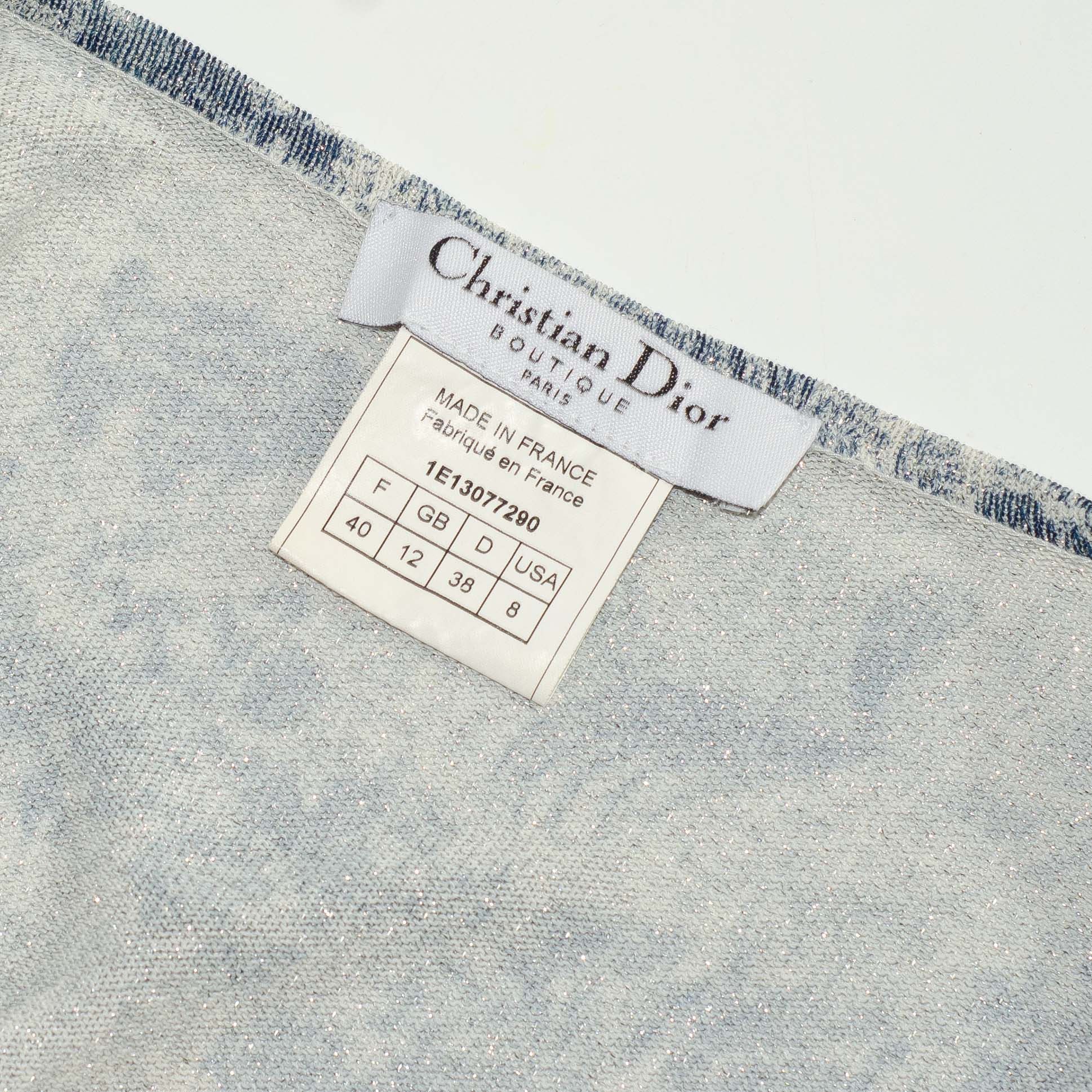 Dior Christian Dior by John Galliano 2001 Blue Short Jacket Size M / US 6-8 / IT 42-44 - 9 Thumbnail