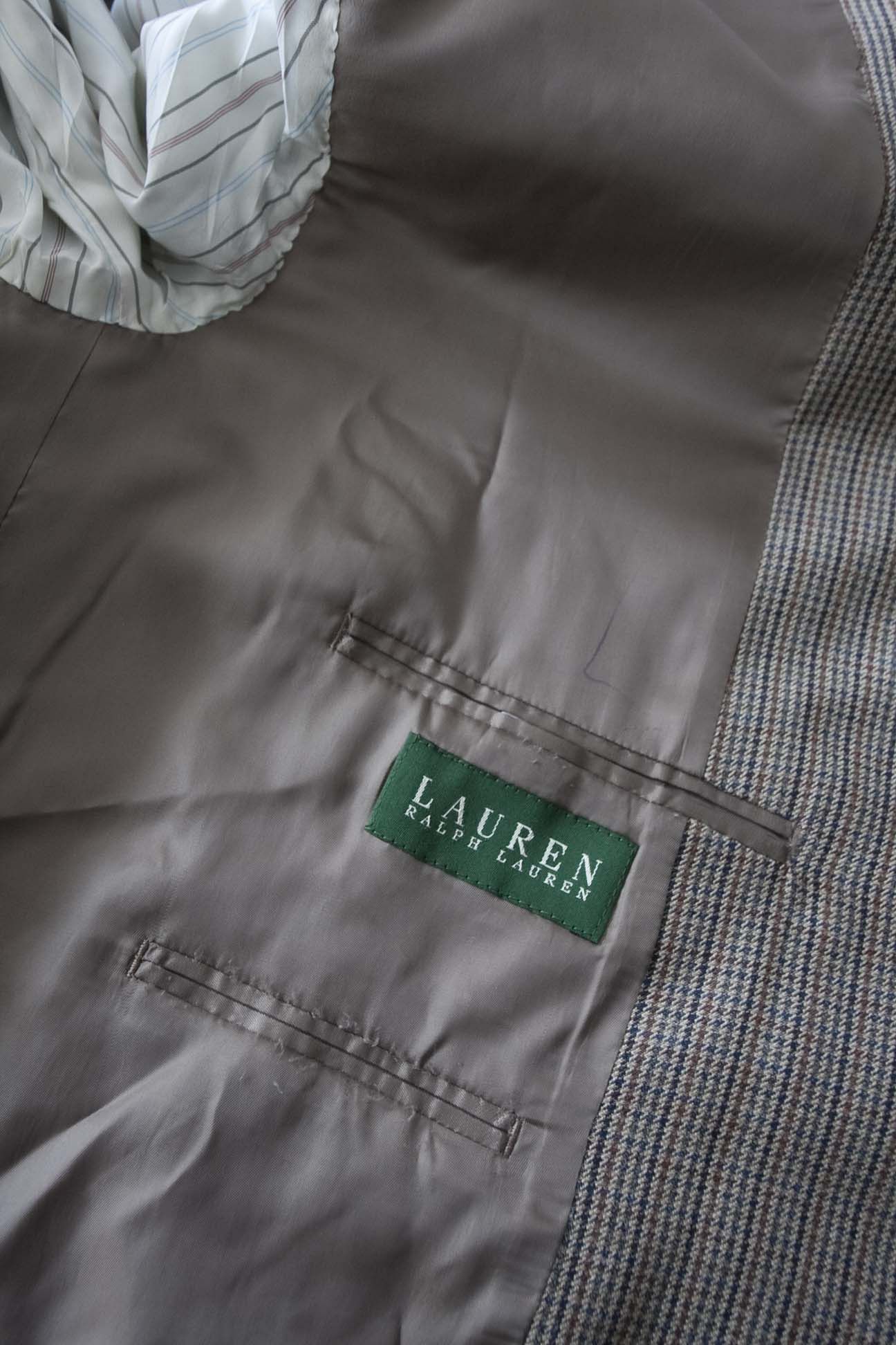 Lauren Ralph Lauren Lauren Ralph Lauren Jacket Silk Wool Size 48L Houndstooth Size 48L - 4 Thumbnail