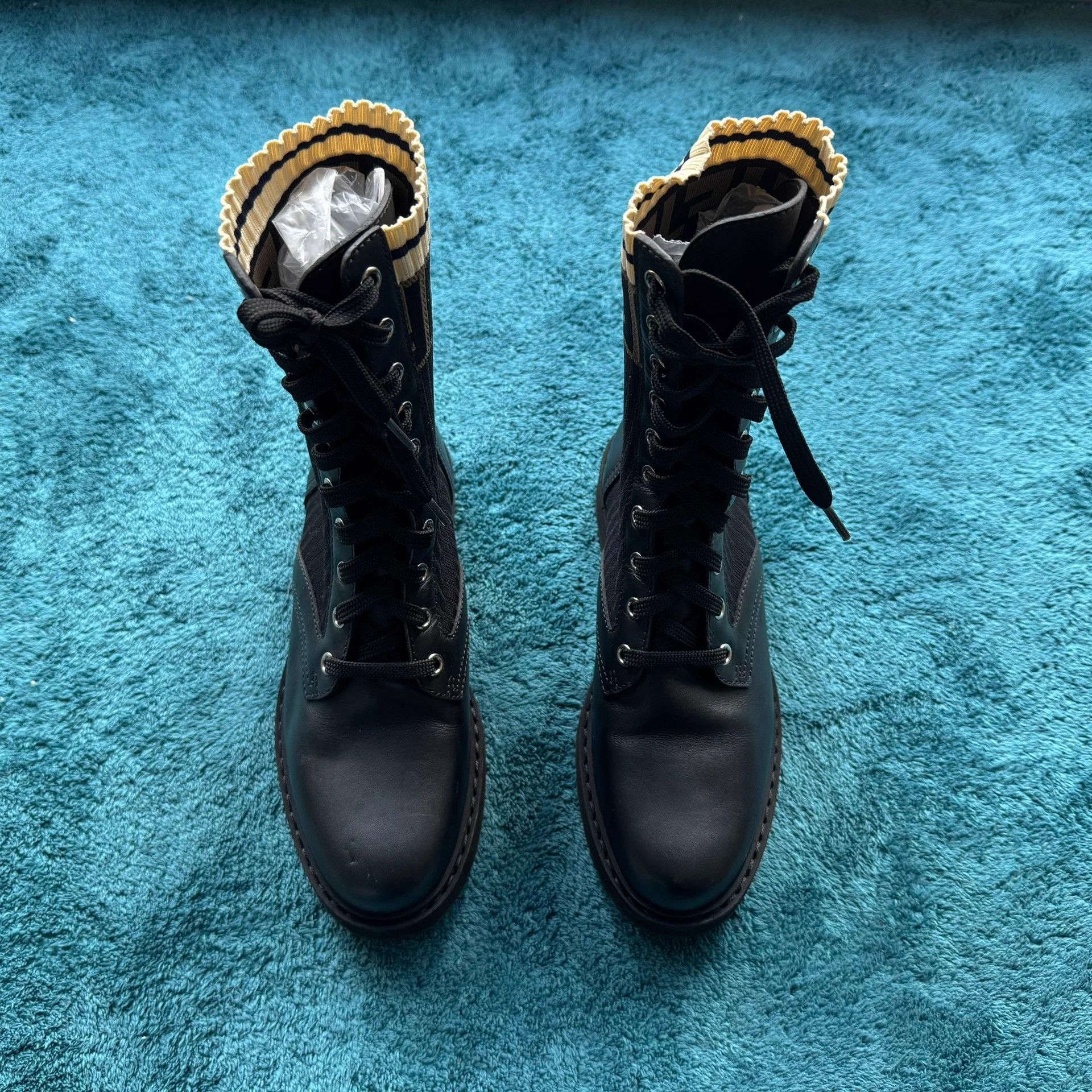 Fendi Fendi Zucca Print Knee-High Boots Size 35 Near New Size US 4 / IT 34 - 1 Thumbnail