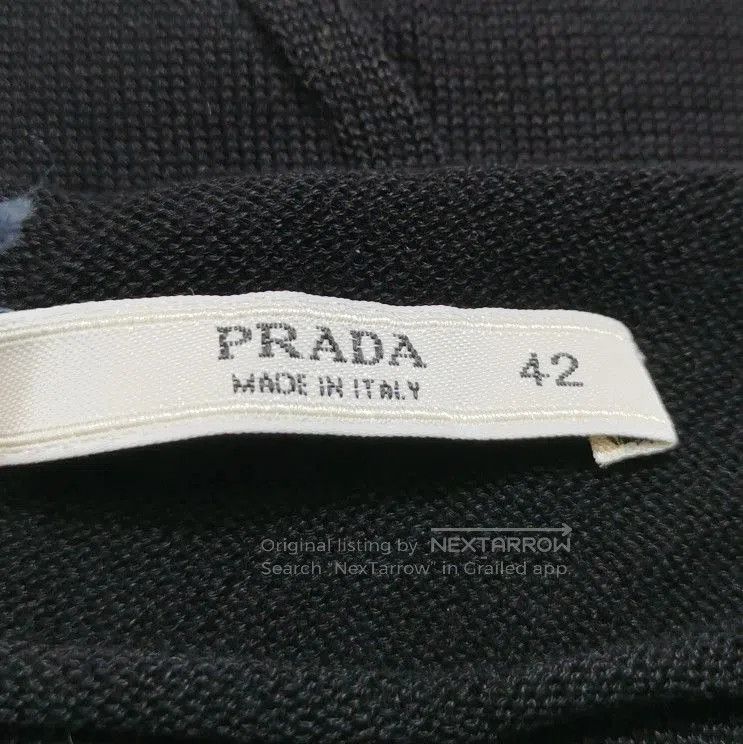 Prada Prada Black Cotton Knit Top for Women . Size L / US 10 / IT 46 - 4 Thumbnail
