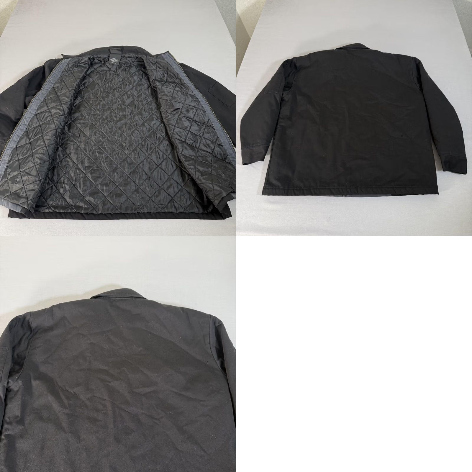 Dickies Dickies Jacket Mens XL Black Gray Striped Canvas Bomber Zip Lantern? Size US XL / EU 56 / 4 - 8 Thumbnail