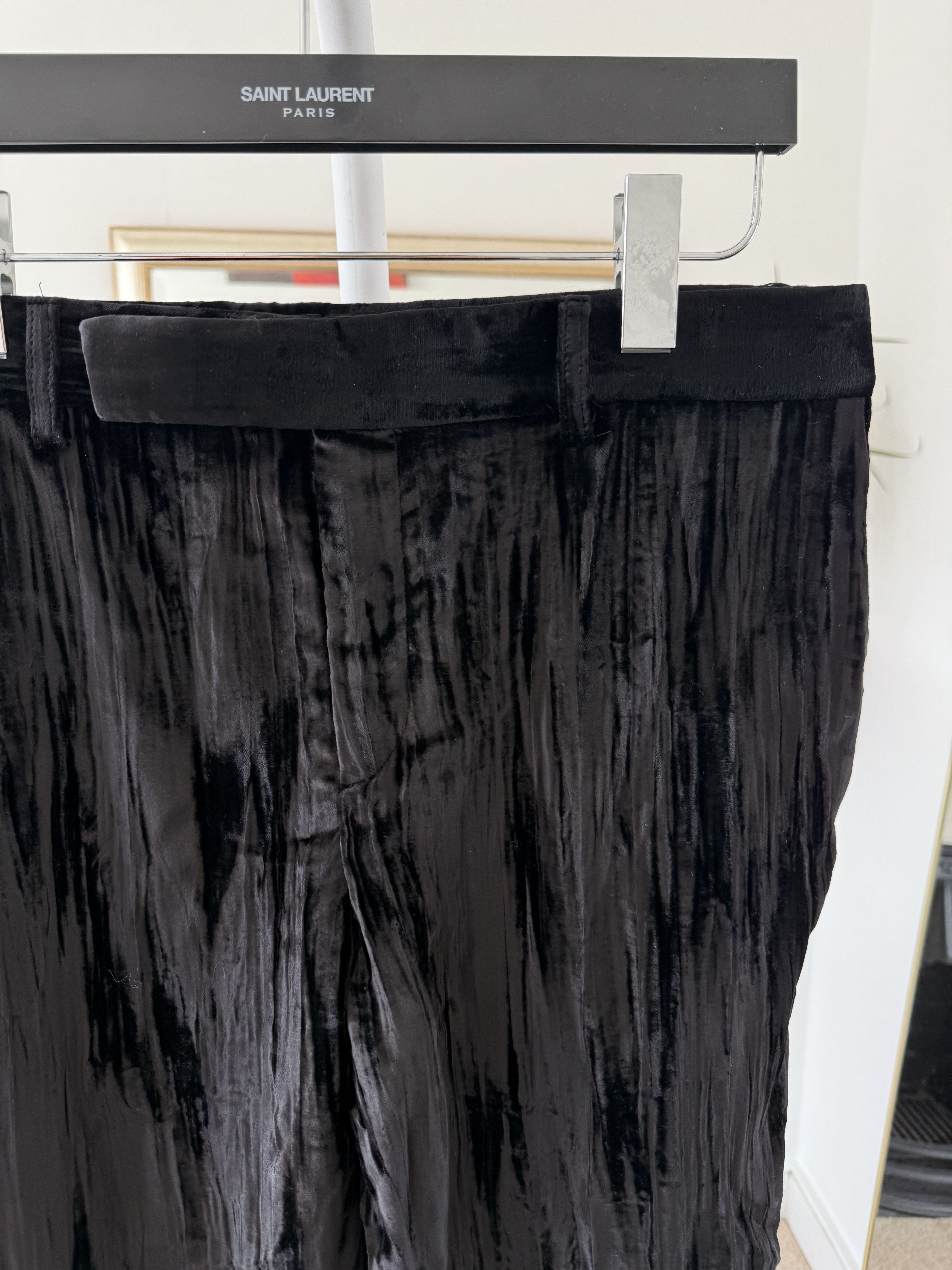 Saint Laurent Paris Saint Laurent Velour Low Waist Trousers Size 28" / US 6 / IT 42 - 10 Thumbnail