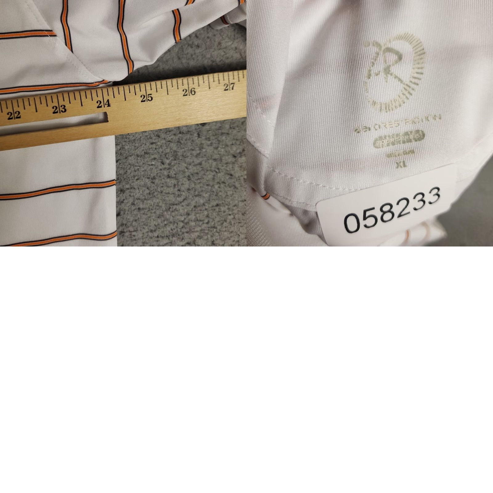 Vintage Zero Restriction Polo Shirt Mens Size XL White Orange Striped Golf Short Sleeve* Size US XL / EU 56 / 4 - 8 Thumbnail