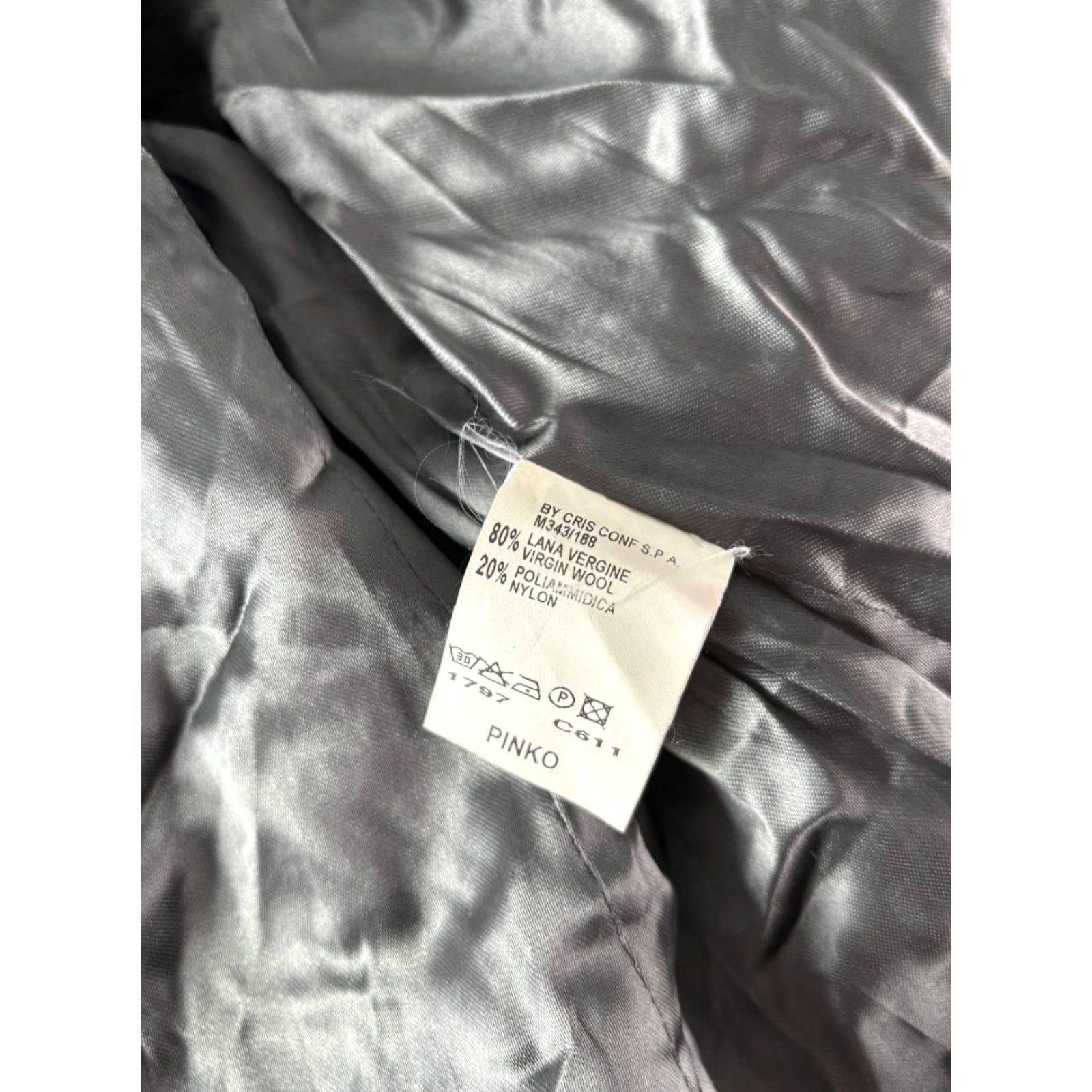 Pinko PINKO Coat Trench Olive Green Long Wool Lana 8 Womens Regular Size M / US 6-8 / IT 42-44 - 7 Thumbnail