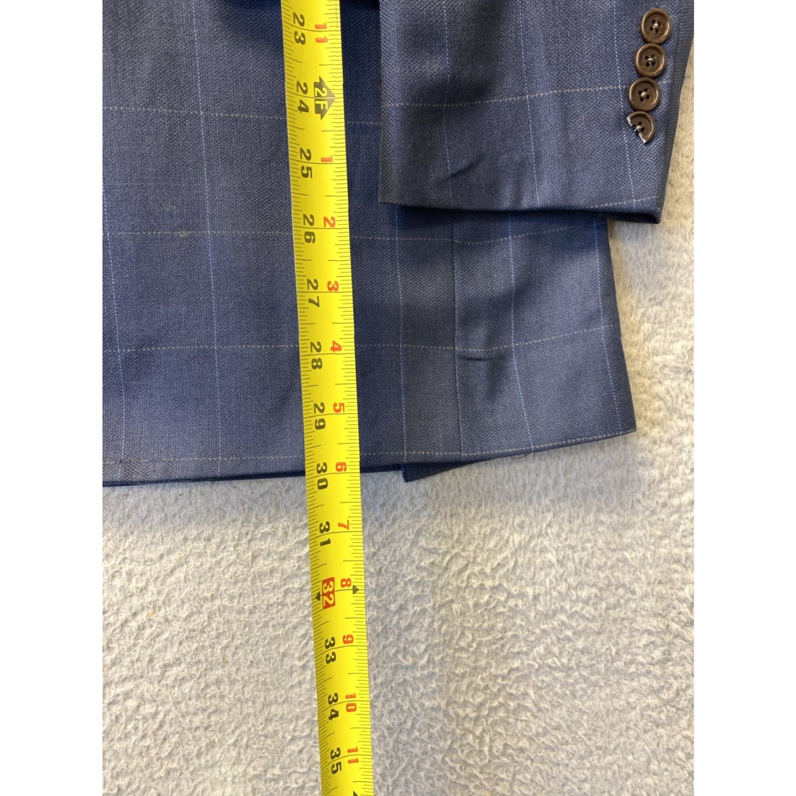 Brooks Brothers Brooks Brothers Blue Plaid Formal Wool Tuxedo Suit Jacket Regular Fit Men 42 43 Size 1357 Size 46R - 7 Thumbnail