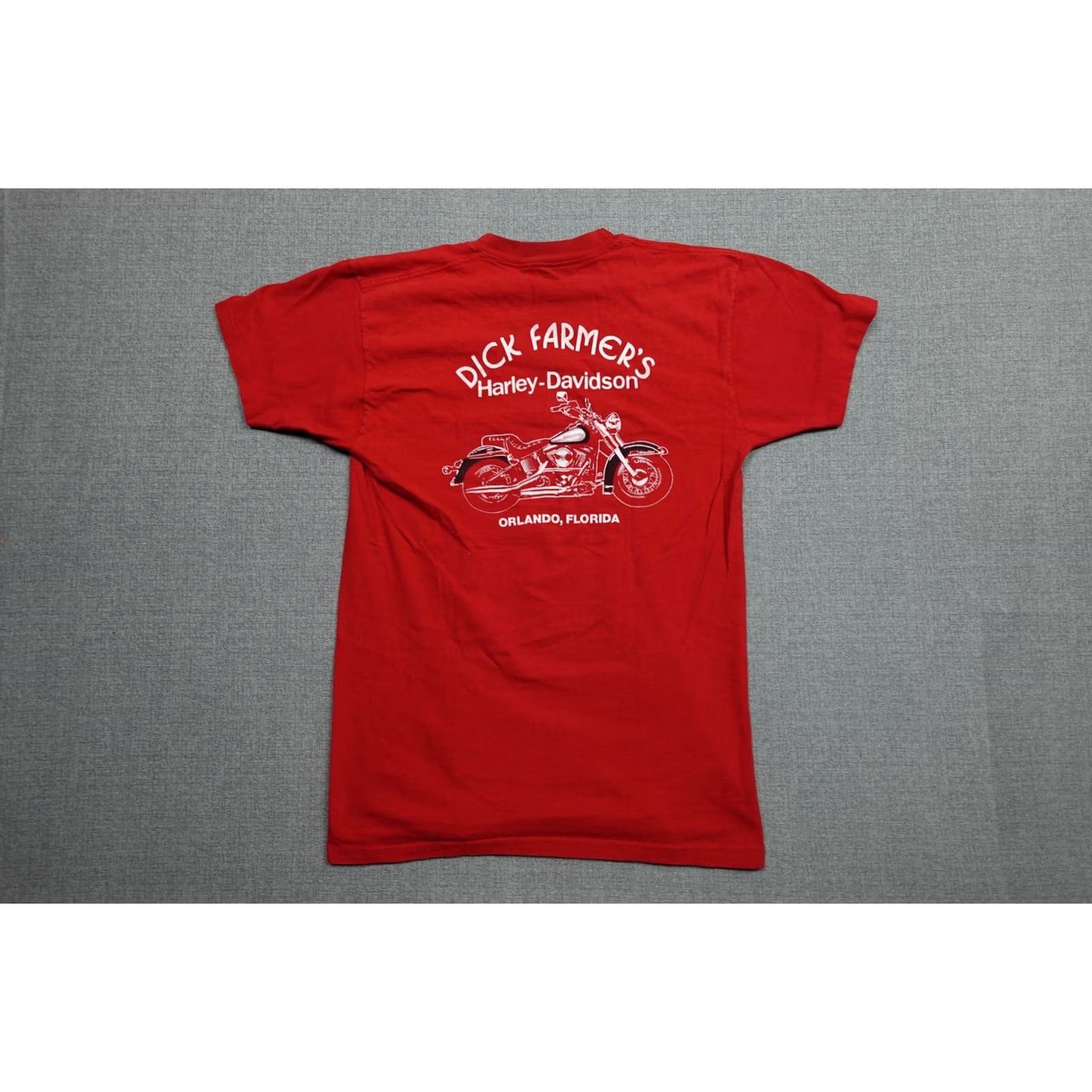 Harley Davidson VINTAGE Harley-Davidson Shirt Mens M Red 3D Emblem Orlando Dealer Biker 90s Size US M / EU 48-50 / 2 - 2 Thumbnail