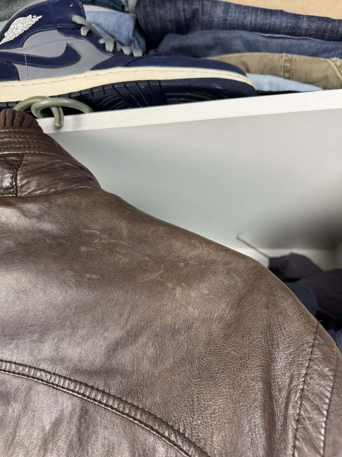 Hugo Boss Hugo Boss Men's Brown Genuine Leather Field Jacket Size US L / EU 52-54 / 3 - 18 Thumbnail