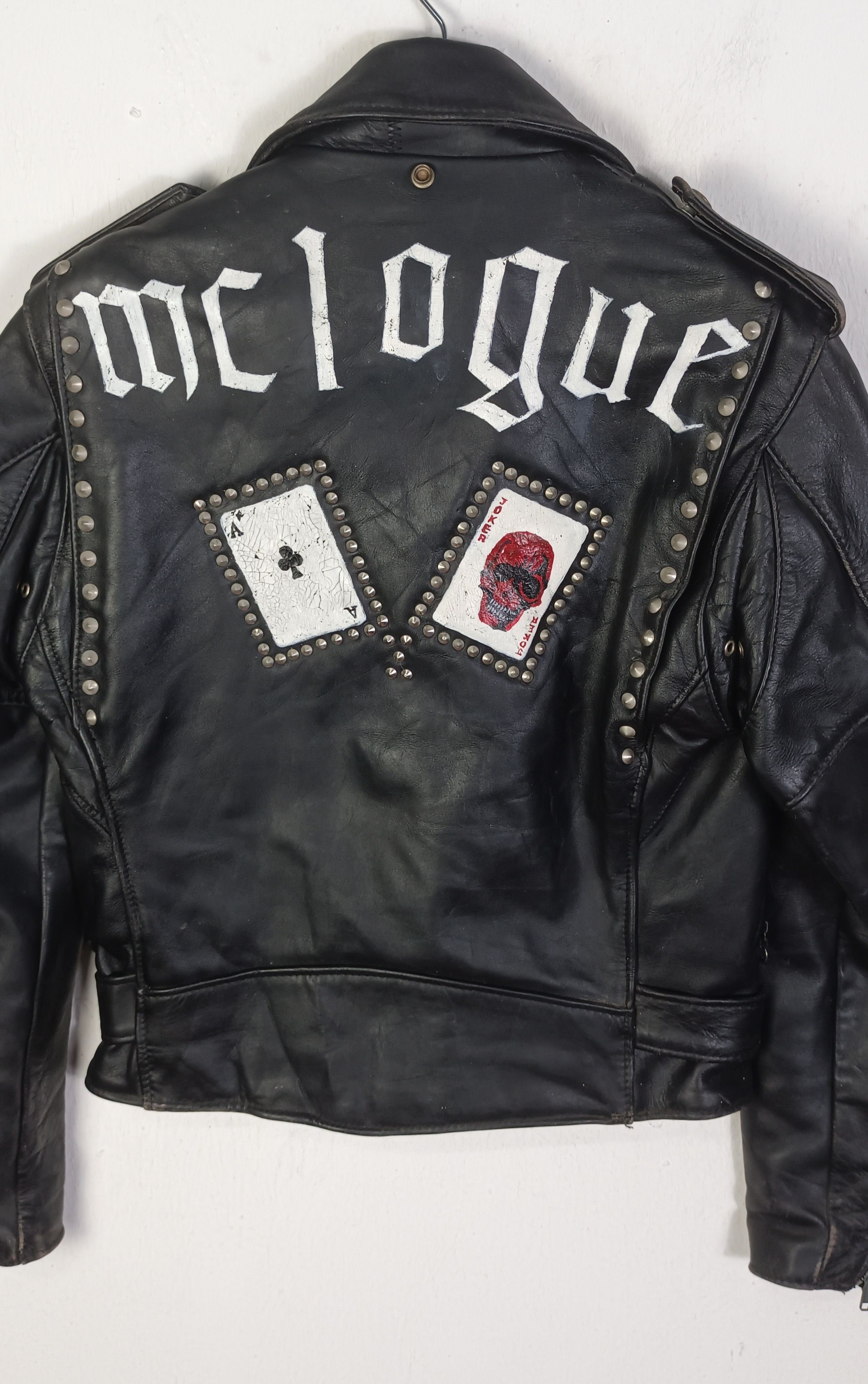 Schott Schott Perfecto "Mc Loguc" Punk Casino Leather Jacket (36) Size US M / EU 48-50 / 2 - 6 Thumbnail