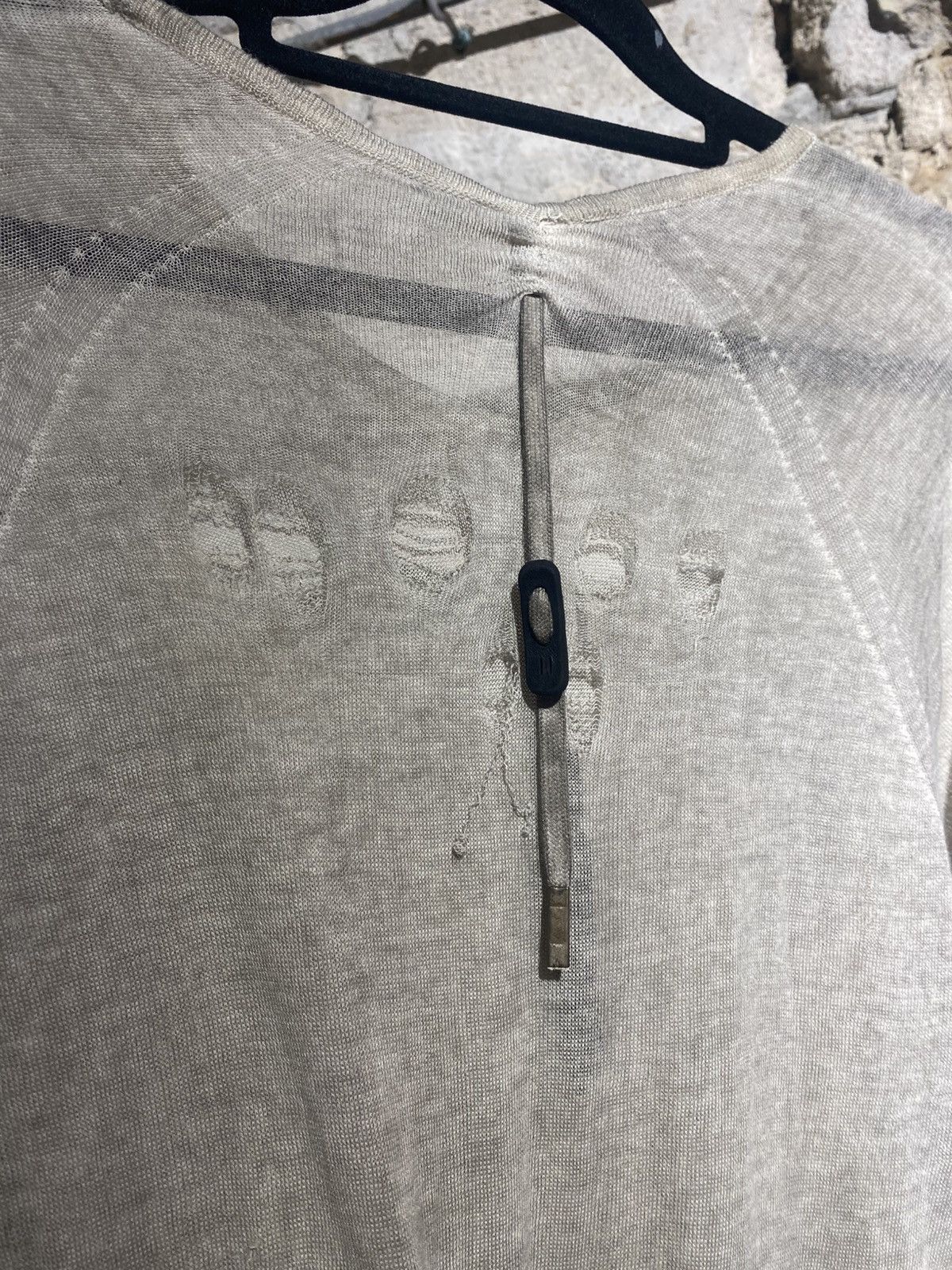 Boris Bidjan Saberi Boris Bidjan Saberi Knitwear Distressed T-shirt Size: L Size US L / EU 52-54 / 3 - 2 Thumbnail