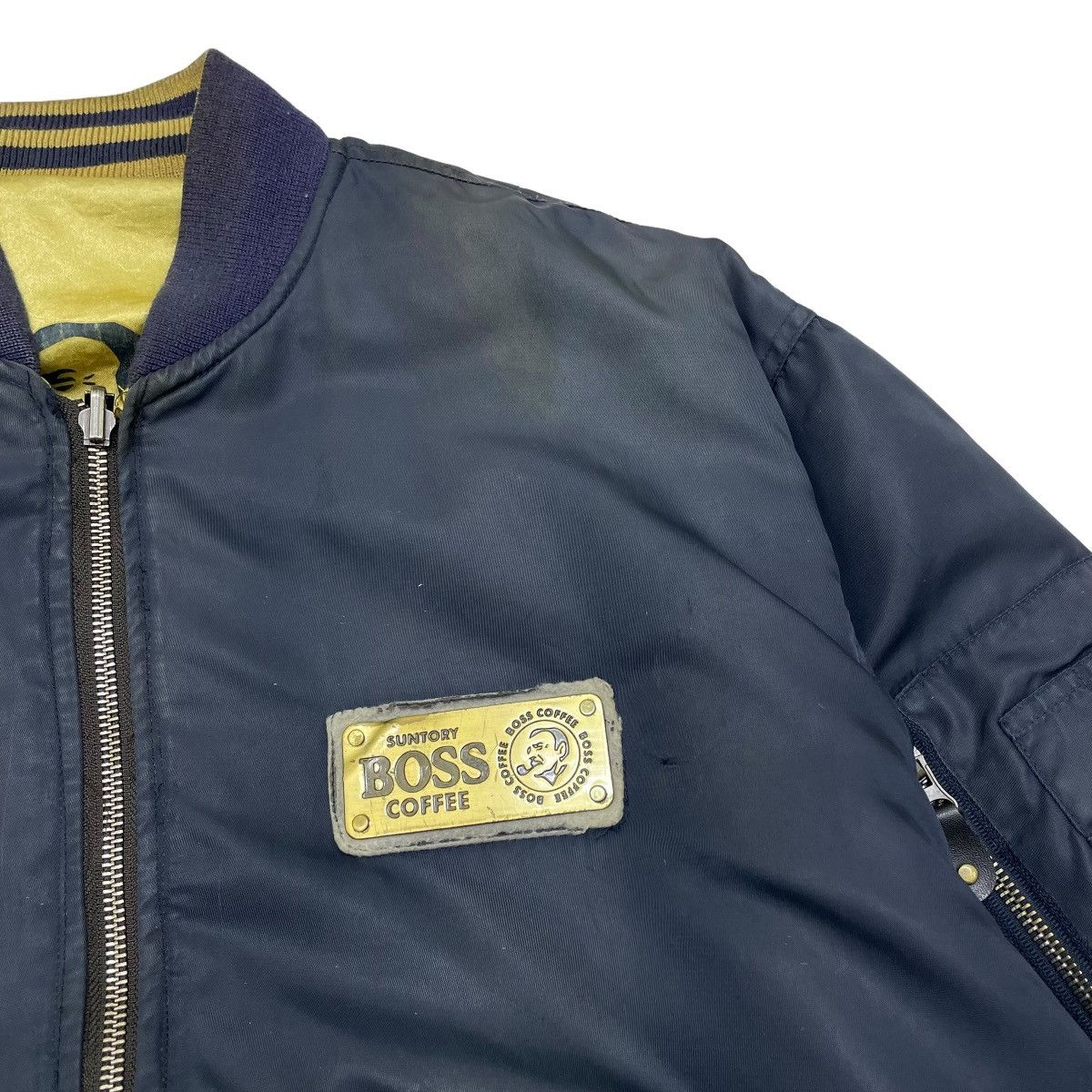 Japanese Brand 🔥Vintage Suntory Coffee Boss Bomber Reversible Satin Jacket Size US L / EU 52-54 / 3 - 9 Thumbnail