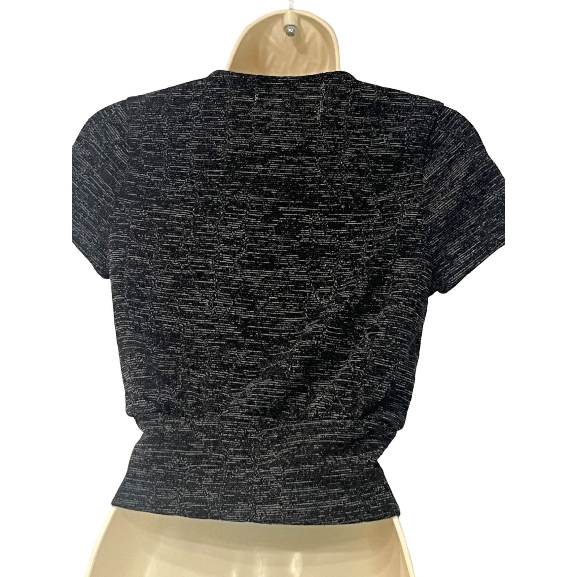 Other LUSH Surplice V-neck Crop T-shirt In Black, S Size S / US 4 / IT 40 - 13 Thumbnail
