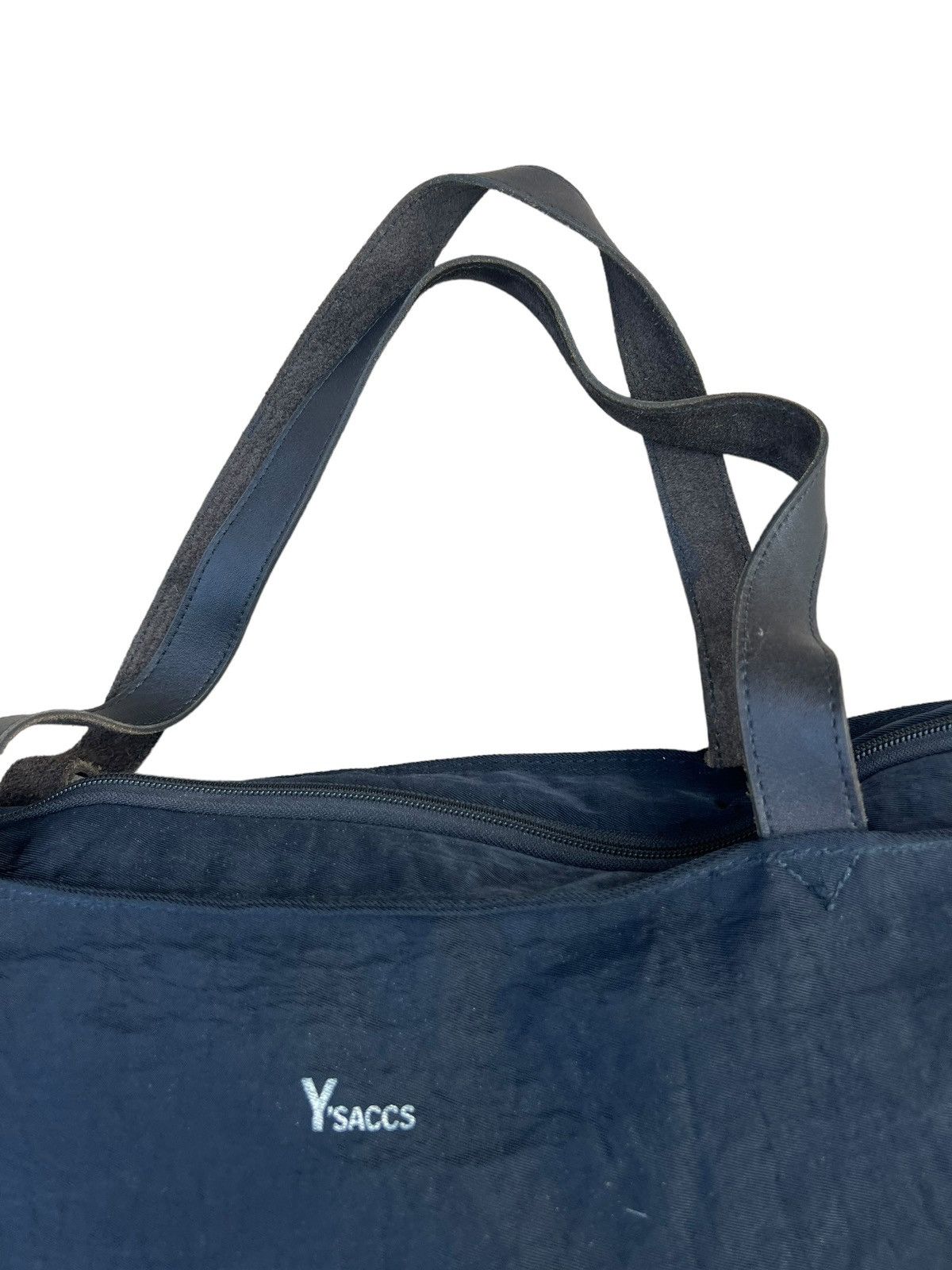 Yohji Yamamoto Vintage 80s 90s Yohji Yamamoto Y’saccs Black Large Tote Bag Size ONE SIZE - 7 Thumbnail